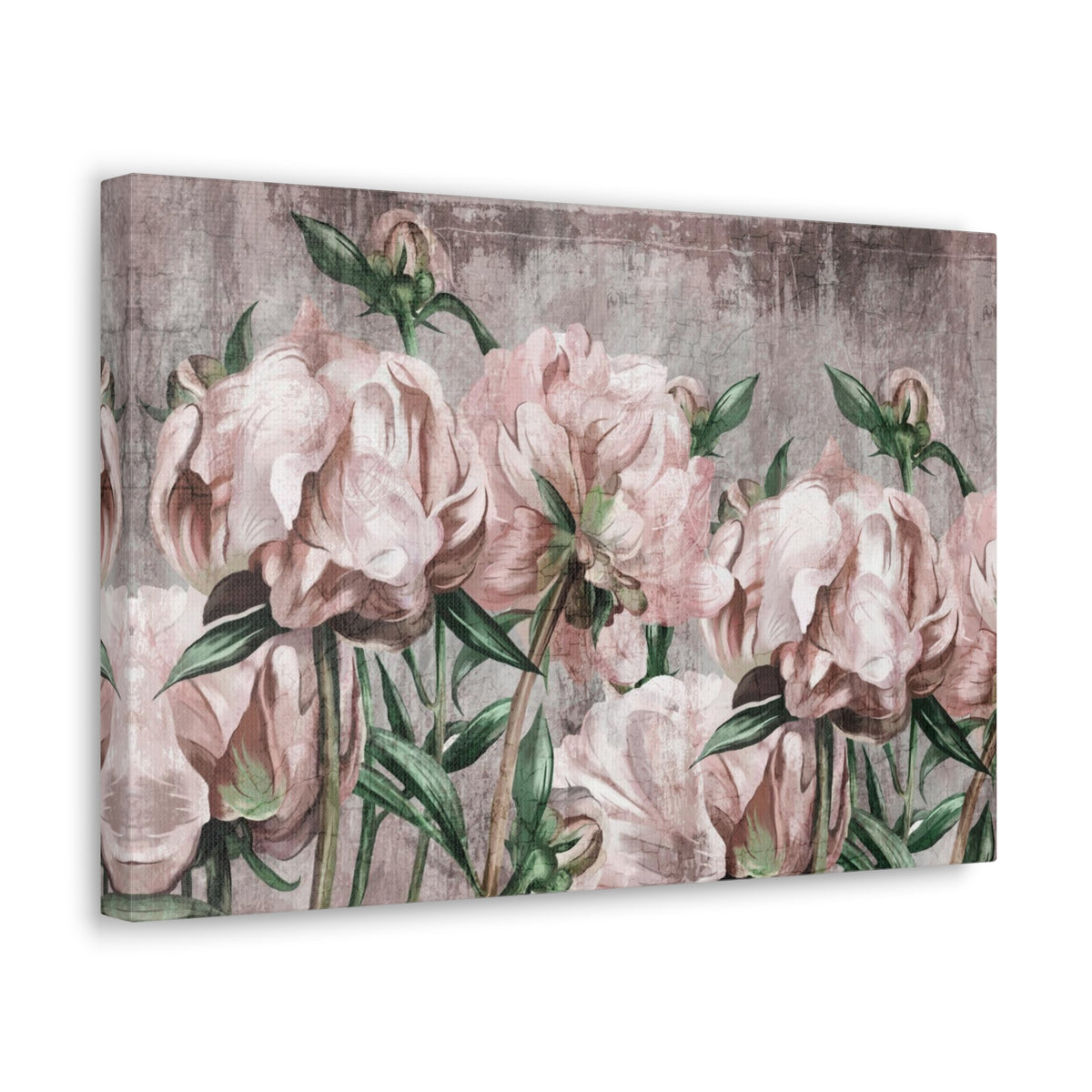 Large Art Peony Painted Flower Canvas Wall Art for Home Decor Ready-to-Hang-Express Your Love Gifts
