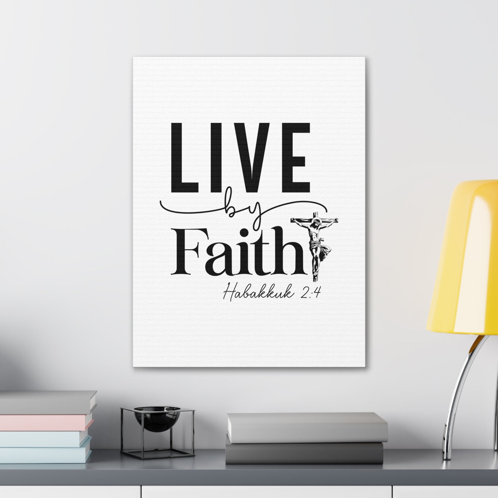 Scripture Walls Scripture Walls Live By Faith Bible Verse Canvas Christian Wall Art Ready to Hang Unframed-Express Your Love Gifts
