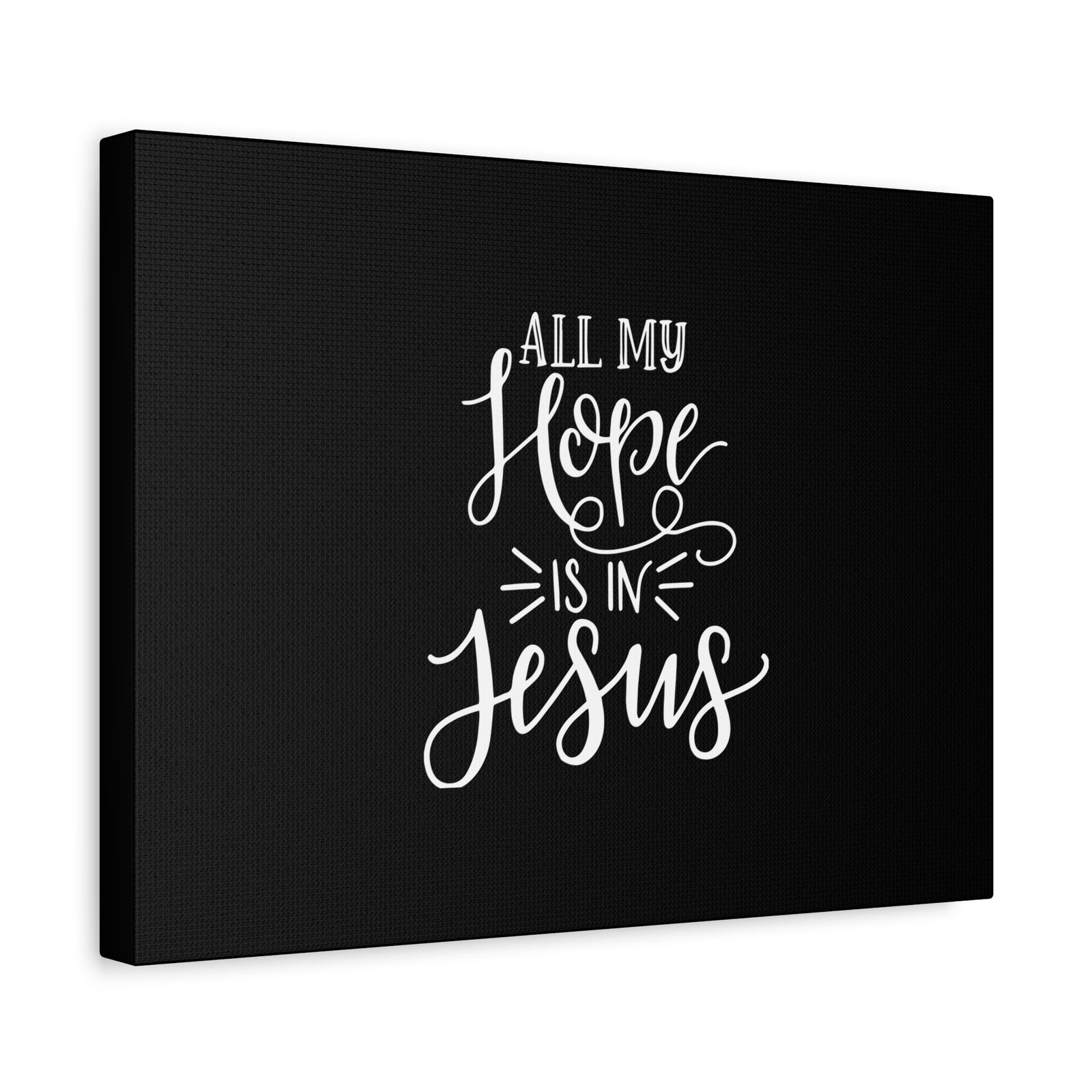 Scripture Canvas All My Hope Is In Psalm 62:5 Jesus Christian Wall Art Bible Verse Print Ready to Hang-Express Your Love Gifts