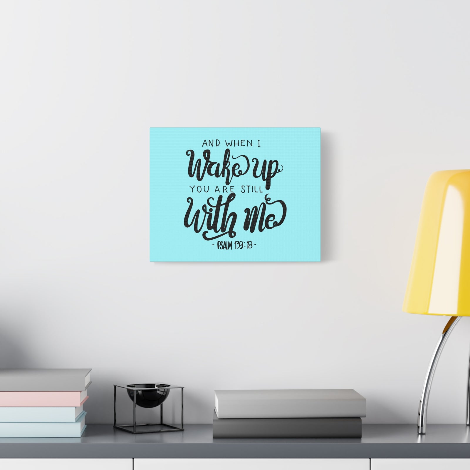 Scripture Canvas Still With Me Psalm 139:18 Christian Wall Art Bible Verse Print Ready to Hang-Express Your Love Gifts