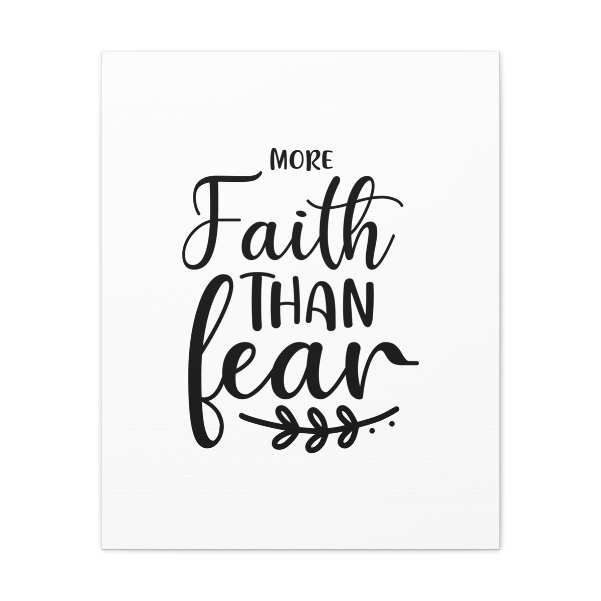 Scripture Walls More Faith Than Fear Psalm 34:4 Leaves Christian Wall Art Print Ready to Hang-Express Your Love Gifts