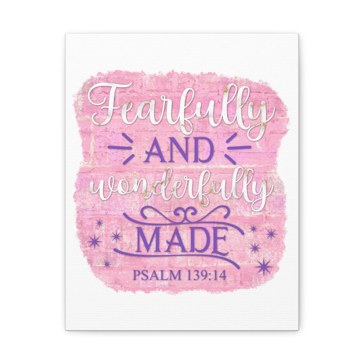 Scripture Walls Psalm 139:14 Fearfully and Wonderfully Made Bible Verse Canvas Christian Wall Art Ready to Hang Unframed-Express Your Love Gifts