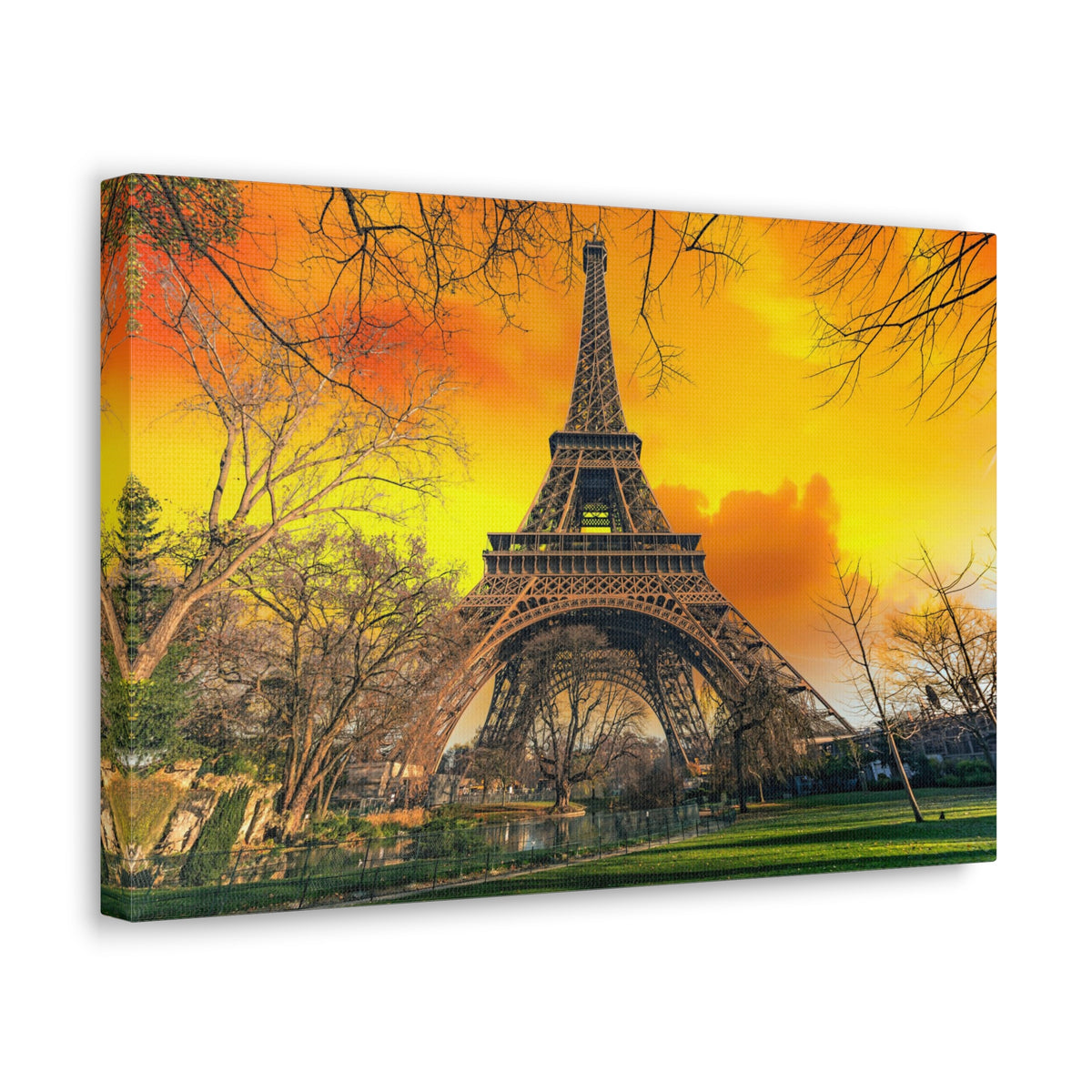 Fantastic View of Paris Eiffel Paris Eiffel Tower Couple France Canvas Artwork High-Quality Breathtaking French City for Home Decor Ready to Hang-Express Your Love Gifts