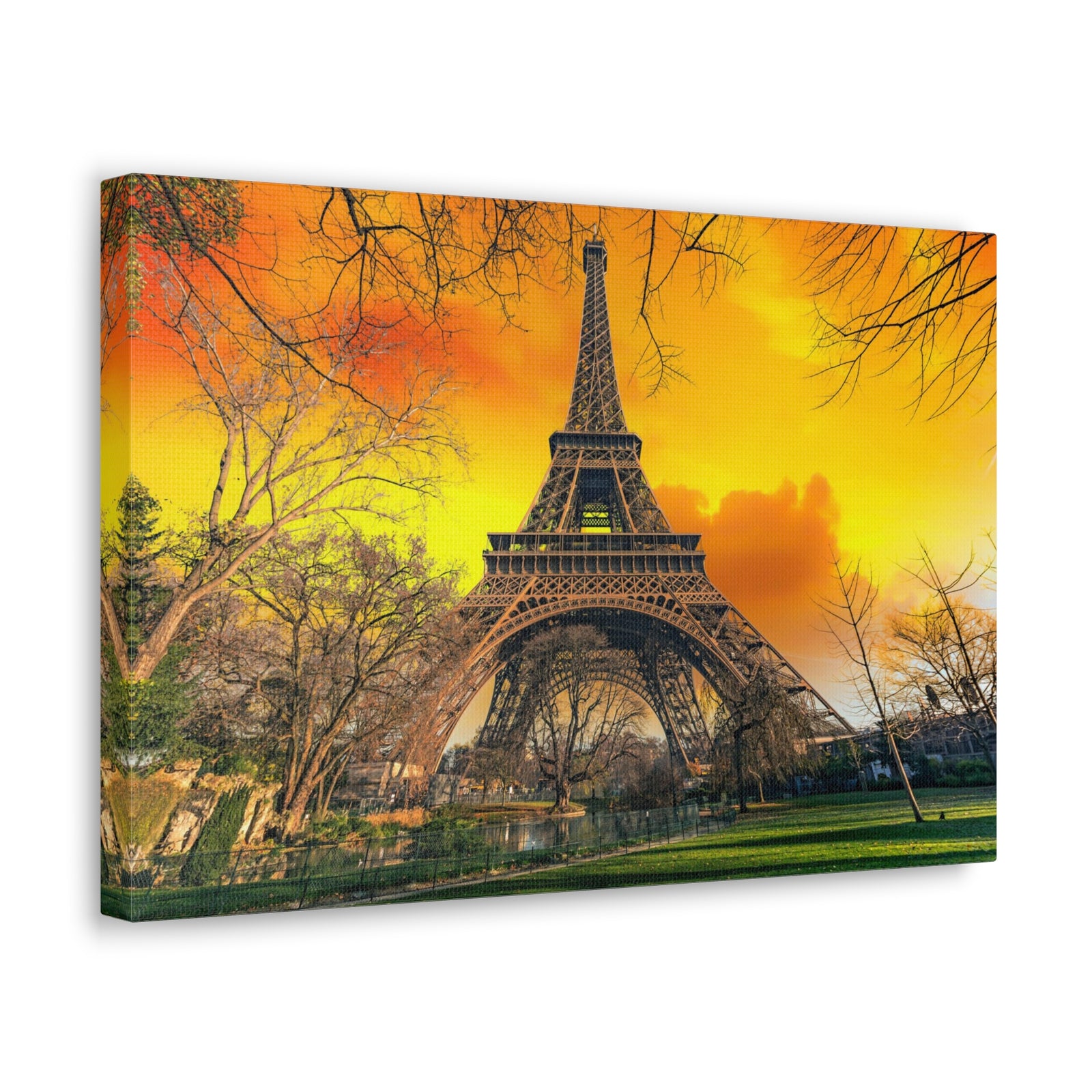 Fantastic View of Paris Eiffel Paris Eiffel Tower Couple France Canvas Artwork High-Quality Breathtaking French City for Home Decor Ready to Hang-Express Your Love Gifts