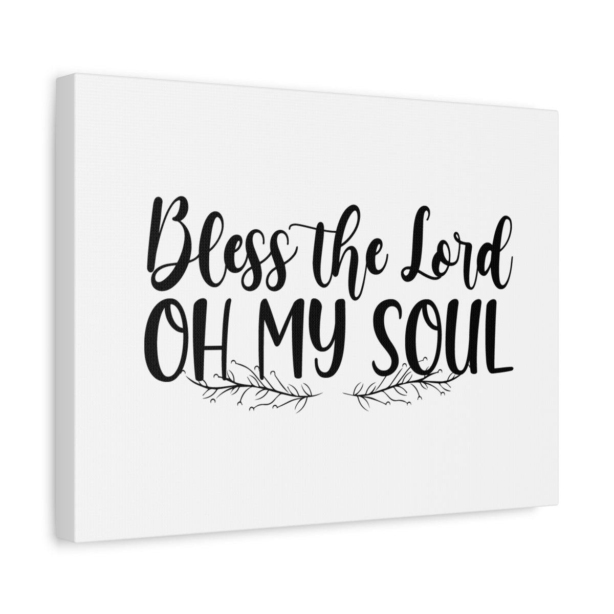 Scripture Canvas Bless The Lord, Oh My Soul Psalm 103:1 Christian Wall Art Bible Verse Print Ready to Hang-Express Your Love Gifts