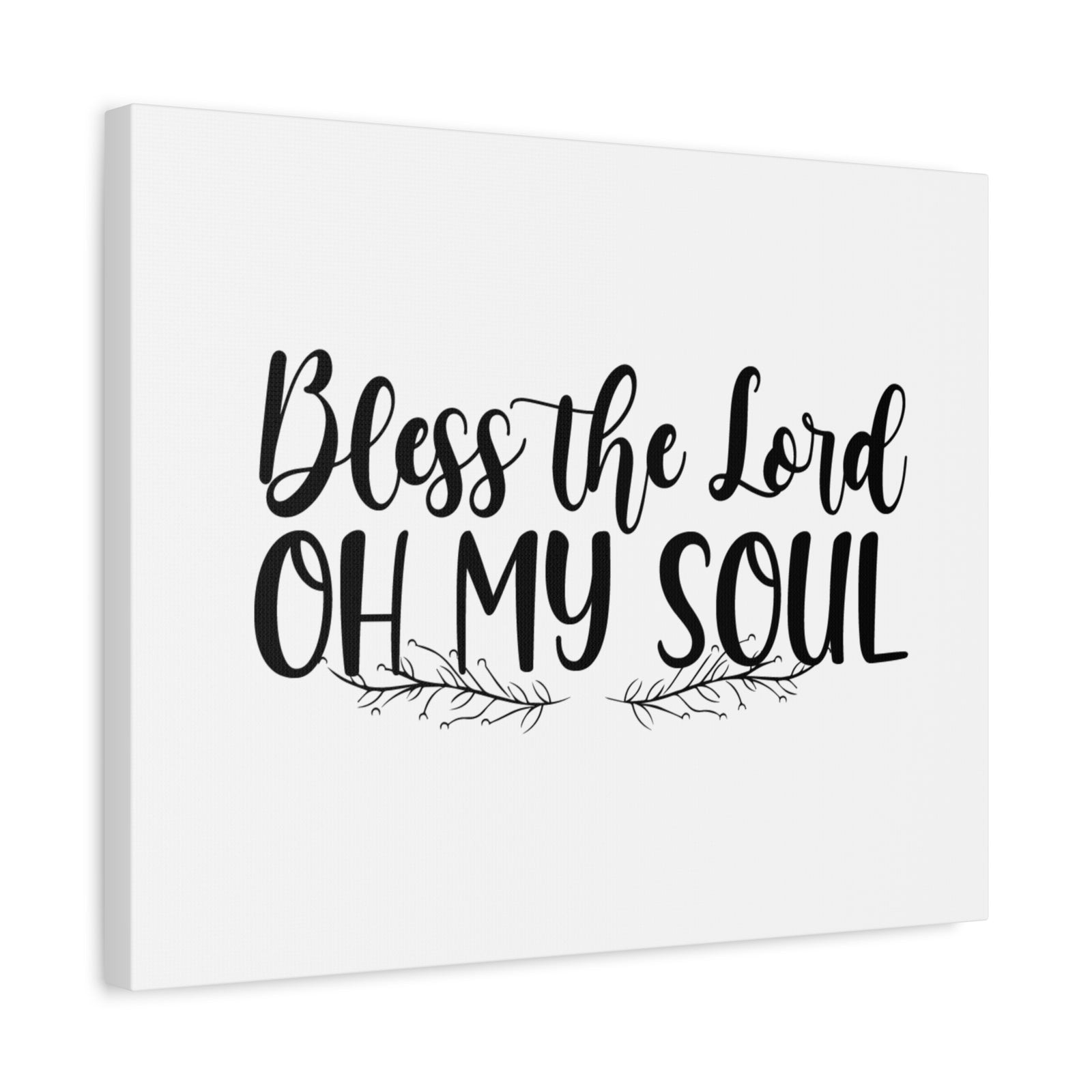 Scripture Canvas Bless The Lord, Oh My Soul Psalm 103:1 Christian Wall Art Bible Verse Print Ready to Hang-Express Your Love Gifts