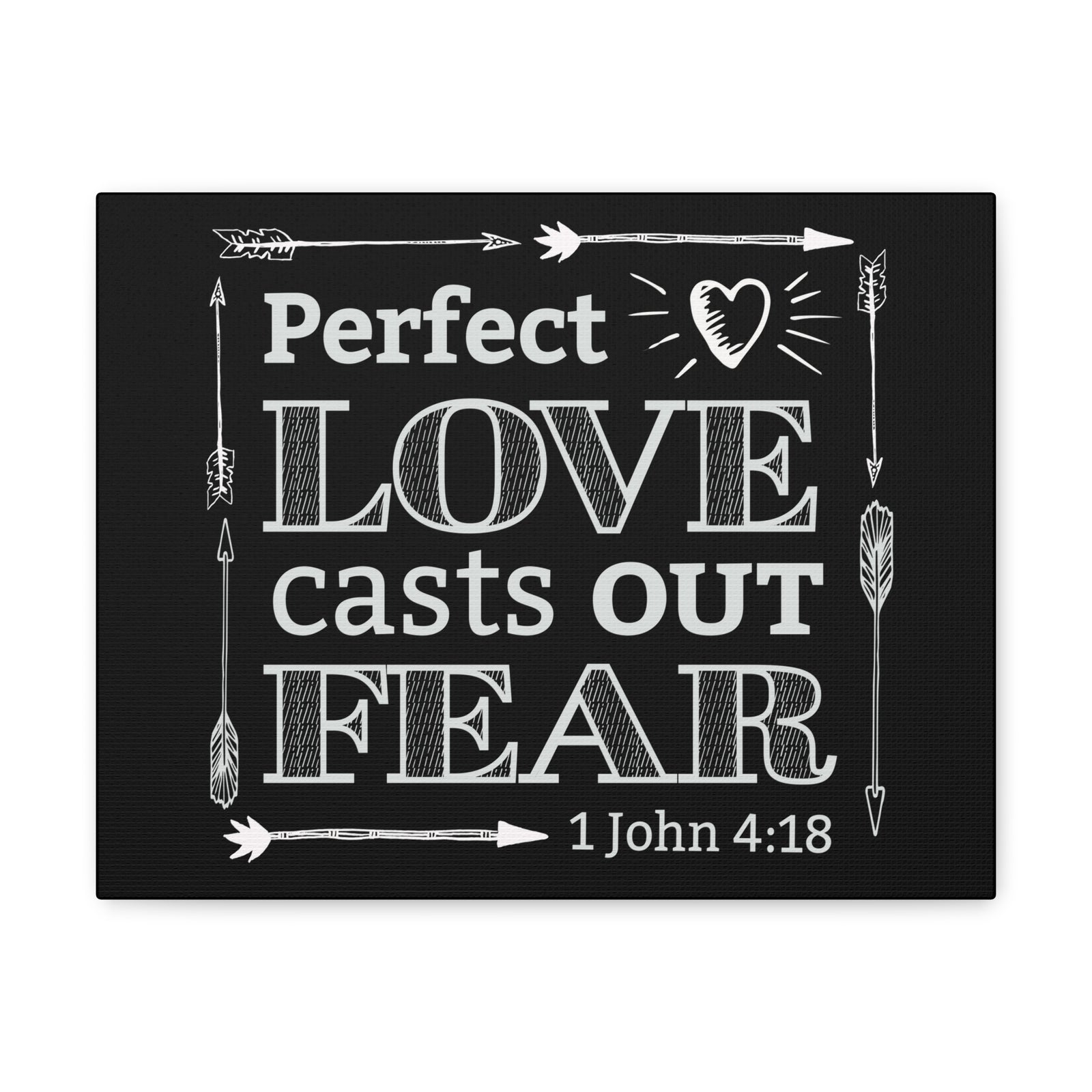 Scripture Walls Love Casts Out Fear 1 John 4:18 Bible Verse Canvas Christian Wall Art Ready to Hang-Express Your Love Gifts