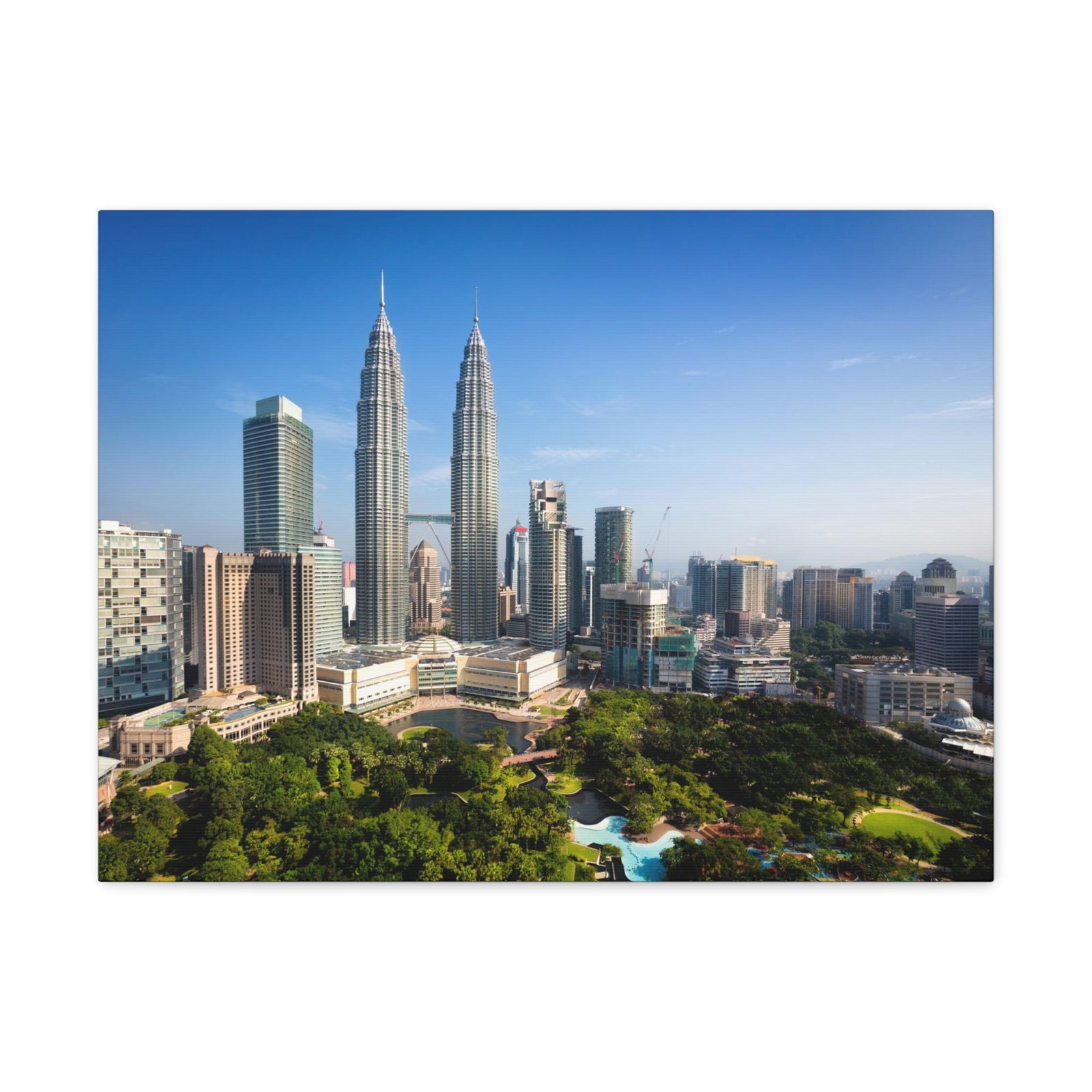 Kuala Lumpur Daytime Skyline Canvas Artwork High-Quality Breathtaking Stunning Cityscape for Home Decor Ready to Hang-Express Your Love Gifts