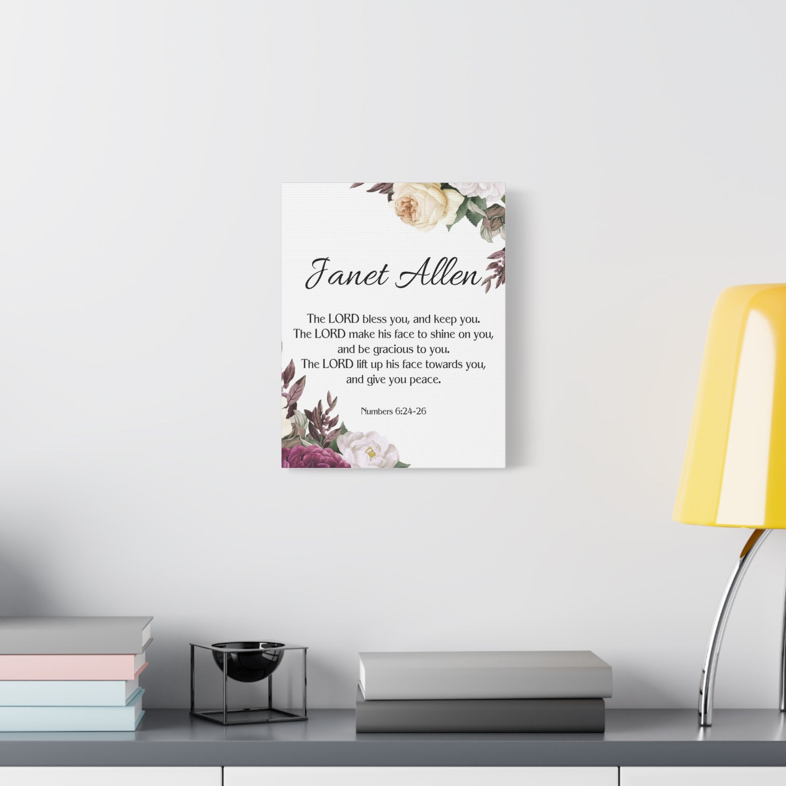 Scripture Walls Personalized Numbers 6:24-26 Bible Chapter Canvas Christian Wall Art Ready to Hang-Express Your Love Gifts