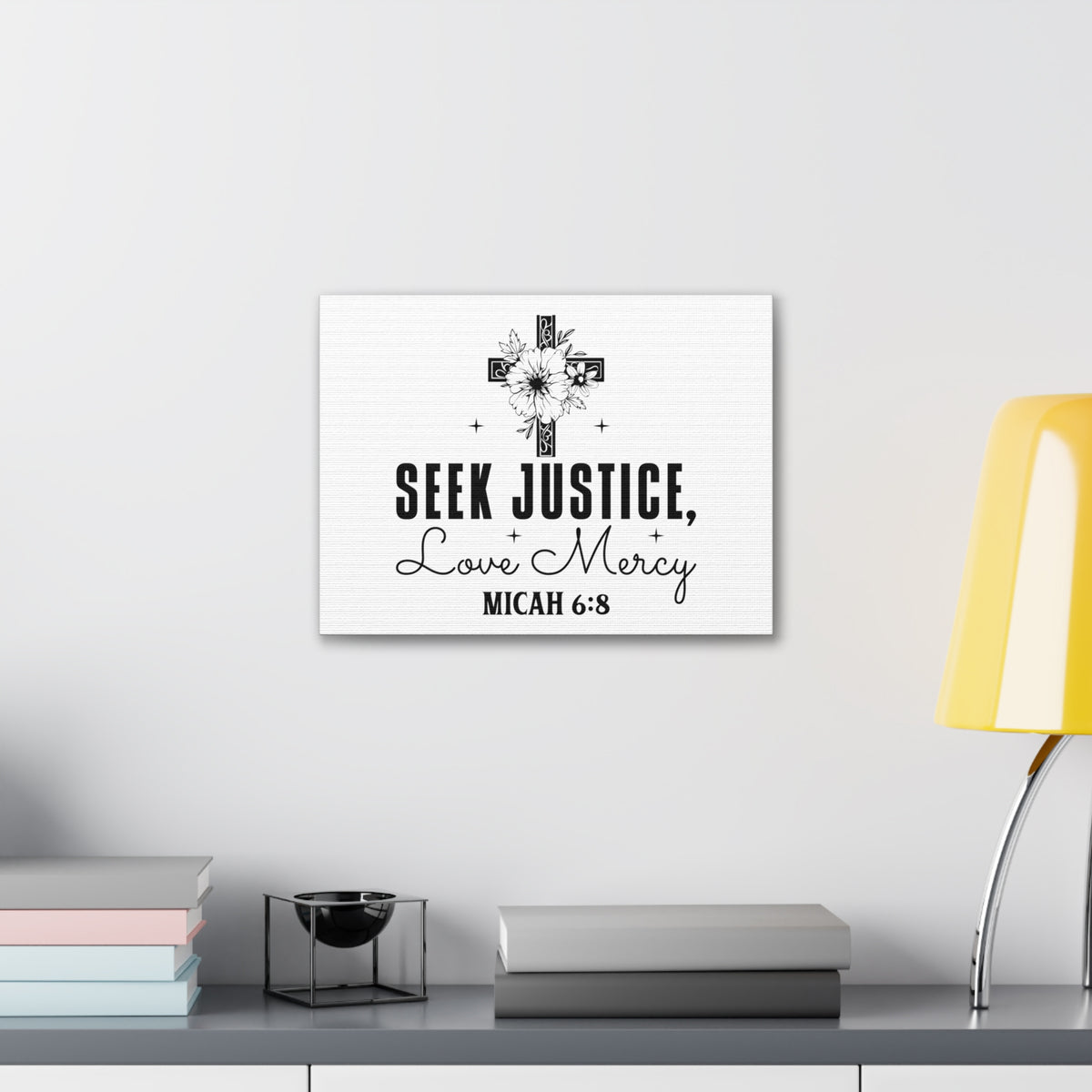 Scripture Walls Micah 6:8 Seek Justice Bible Verse Canvas Christian Wall Art Ready to Hang Unframed-Express Your Love Gifts