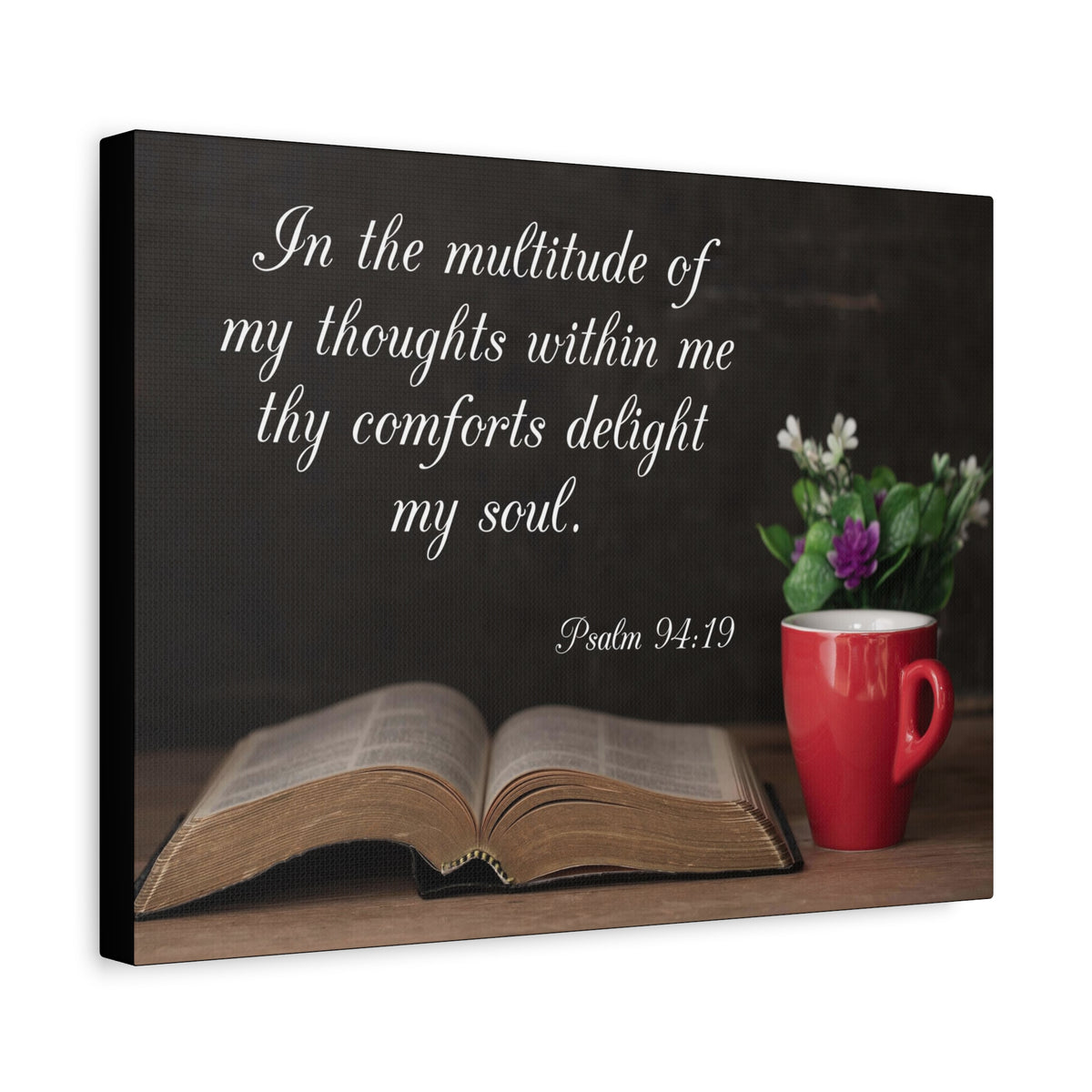 Bible Verse Canvas Delight My Soul Psalm 94:19 Wall Art Christian Home Decor-Express Your Love Gifts