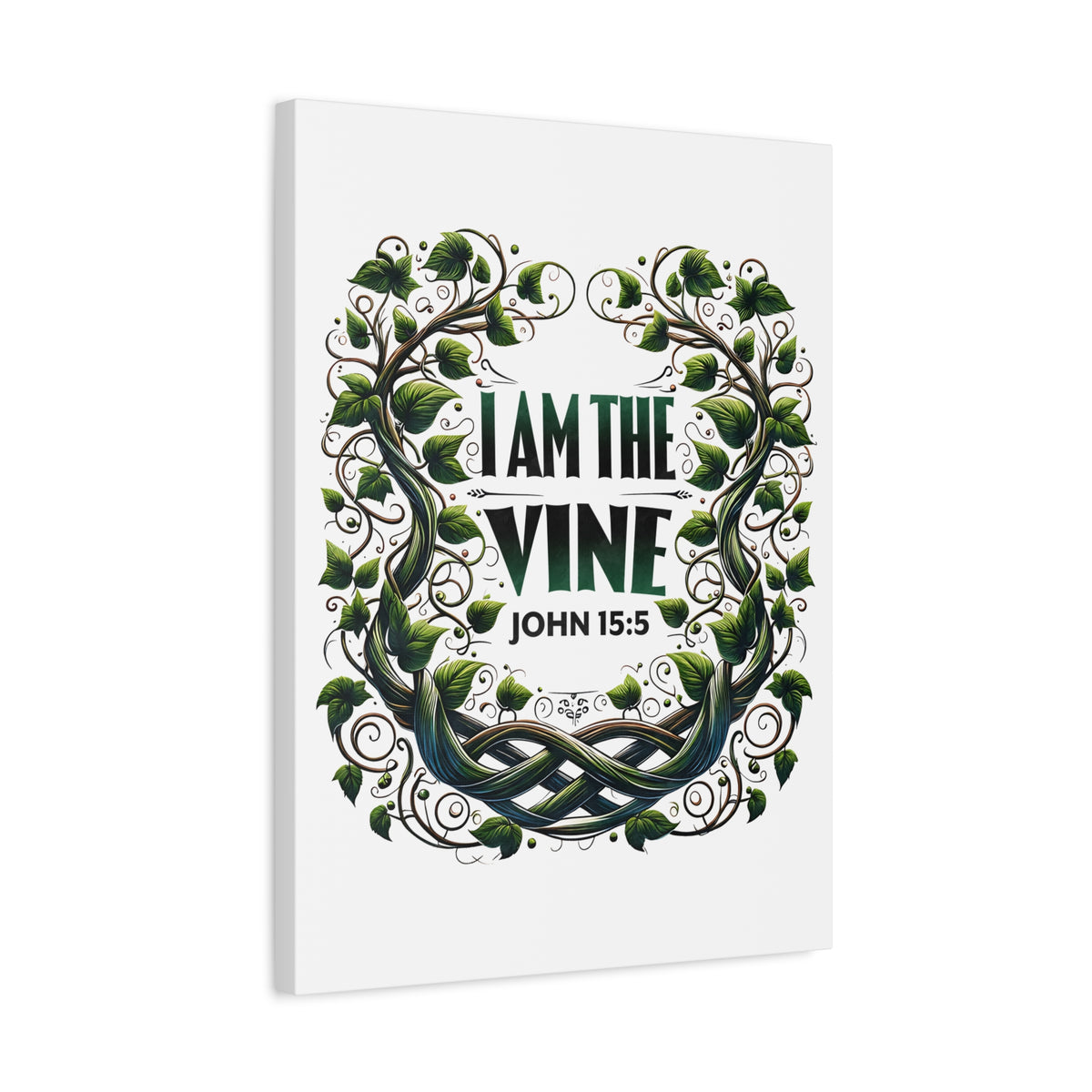Scripture Walls John 15:5 I Am the Vine Bible Verse Canvas Christian Wall Art Ready to Hang Unframed-Express Your Love Gifts