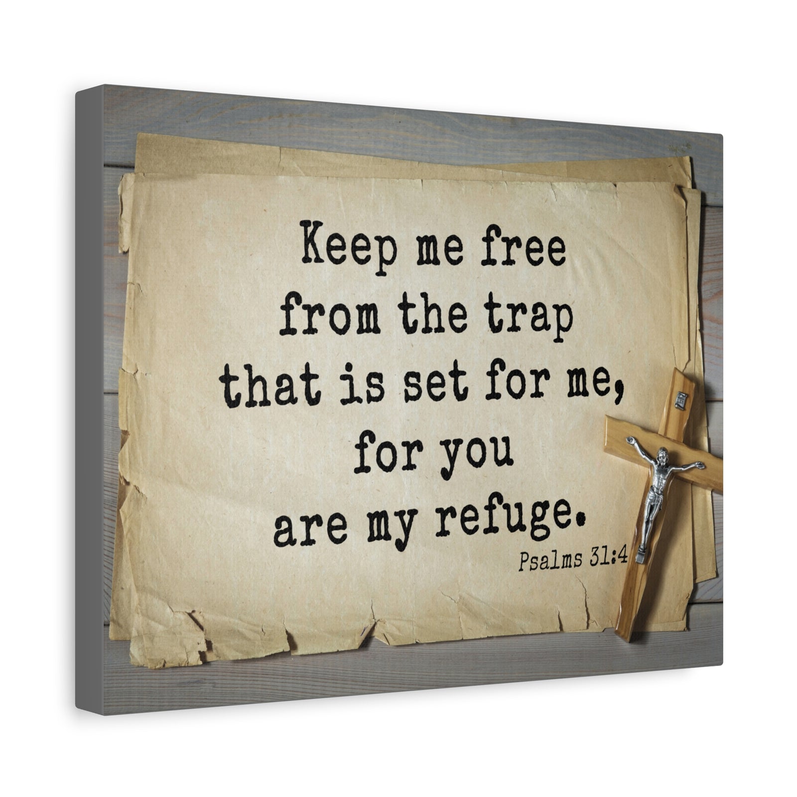 Scripture Walls Keep Me Free Psalms 31:4 Bible Verse Canvas Christian Wall Art Ready to Hang-Express Your Love Gifts