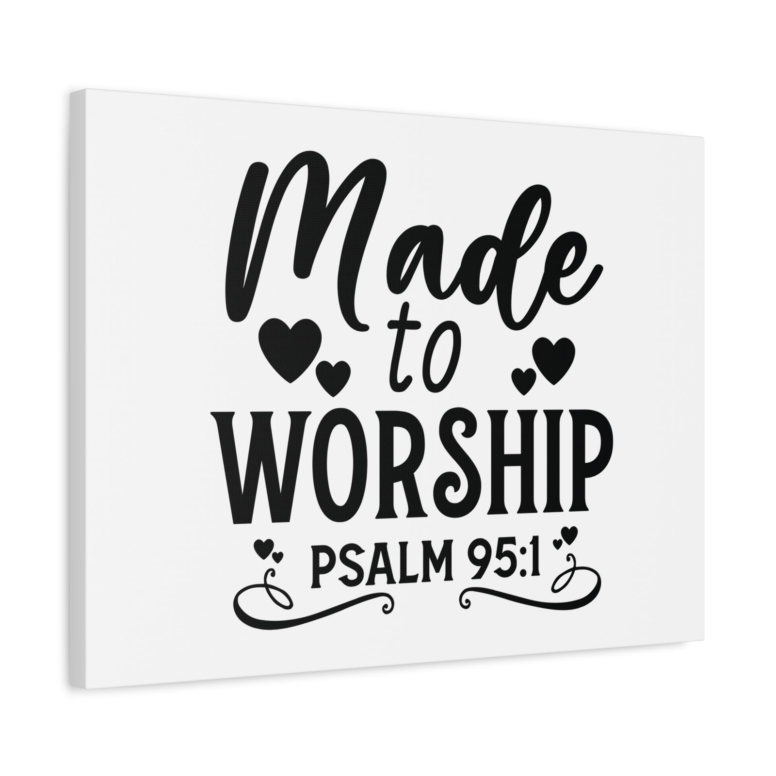 Scripture Walls Worship Psalm 95:1 Hearts Bible Verse Canvas Christian Wall Art Ready to Hang-Express Your Love Gifts