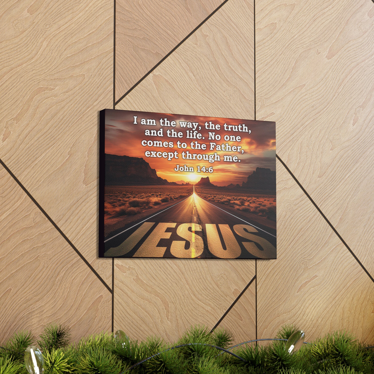 Scripture Walls Way Truth Life John 14:6 Christian Wall Art Print Ready to Hang Unframed-Express Your Love Gifts