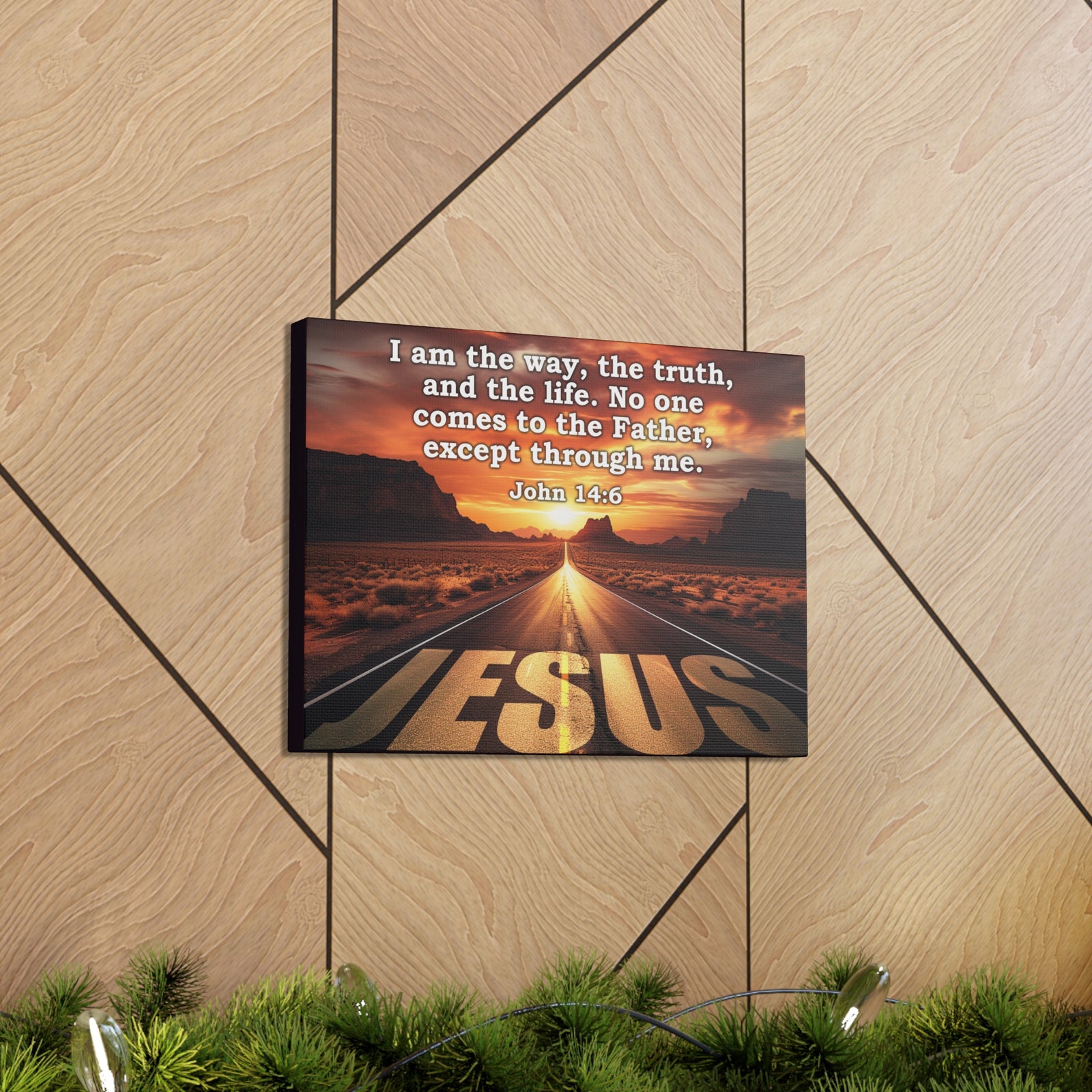 Scripture Walls Way Truth Life John 14:6 Christian Wall Art Print Ready to Hang Unframed-Express Your Love Gifts