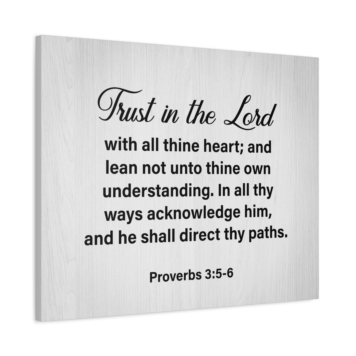 Bible Verse Canvas Trust in the Lord Proverbs 3:5-6 Wall Art Christian Home Decor-Express Your Love Gifts