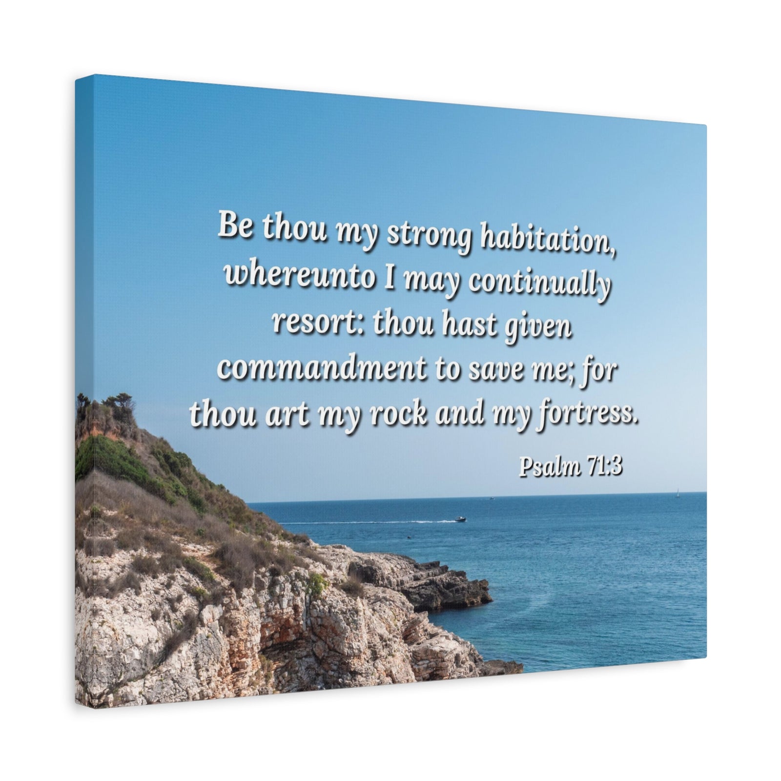 Scripture Walls To Save Me Psalm 71:3 Bible Verse Canvas Christian Wall Art Ready to Hang-Express Your Love Gifts