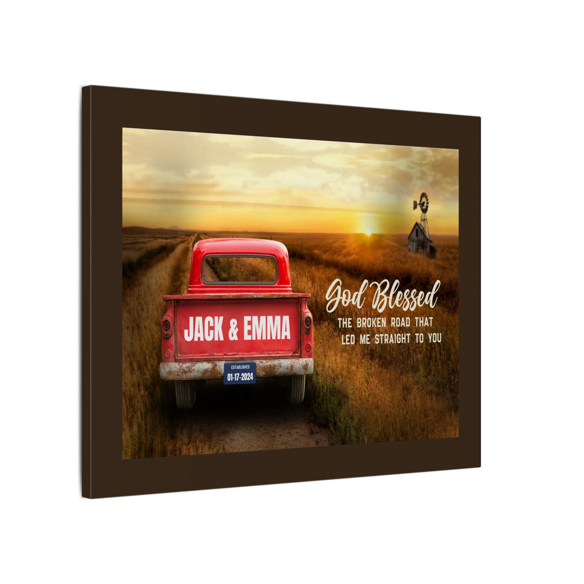 Personalized God Bless The Broken Road Custom Canvas Wall Art-Express Your Love Gifts