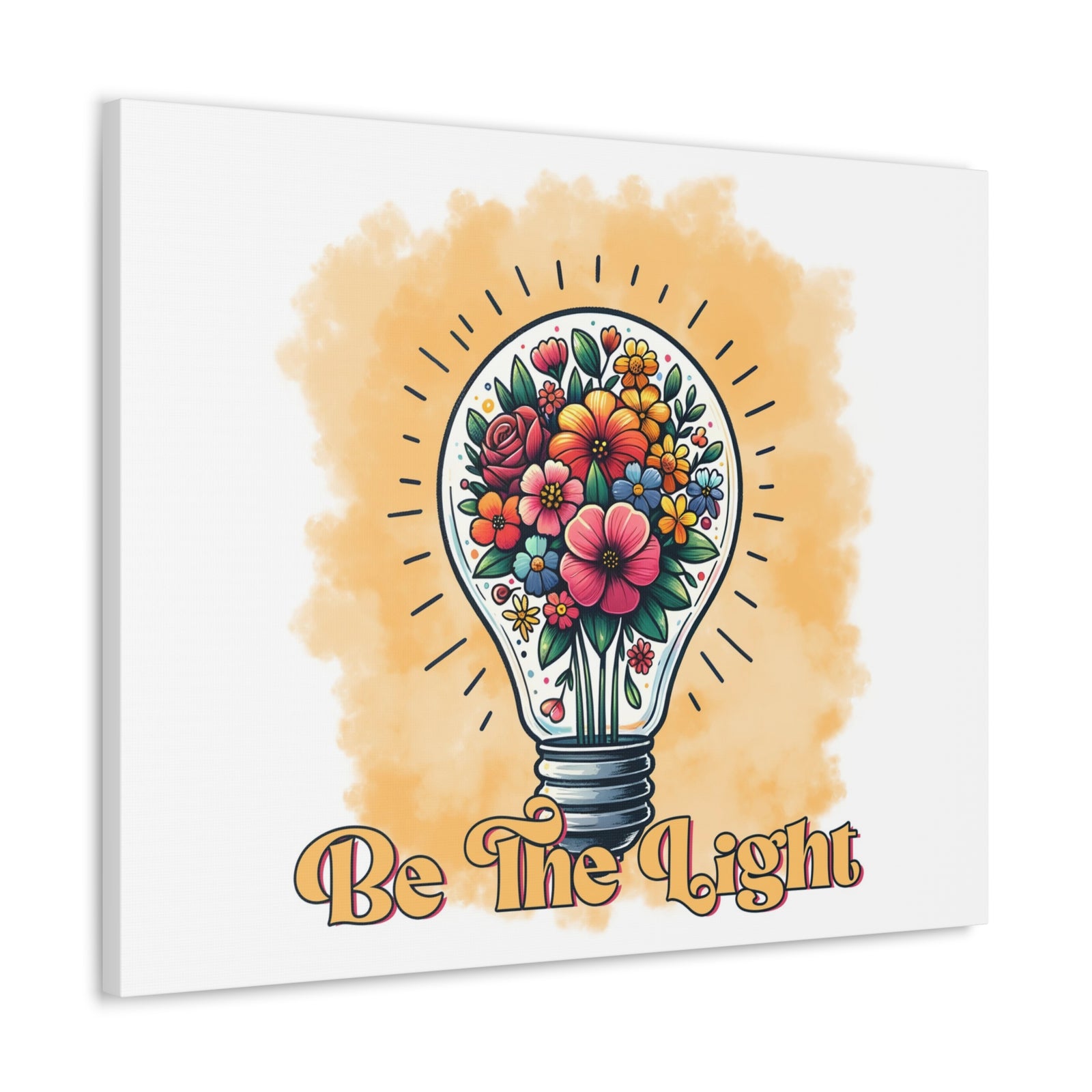 Scripture Walls Be The Light Retro Bible Verse Canvas Christian Wall Art Ready to Hang Unframed-Express Your Love Gifts