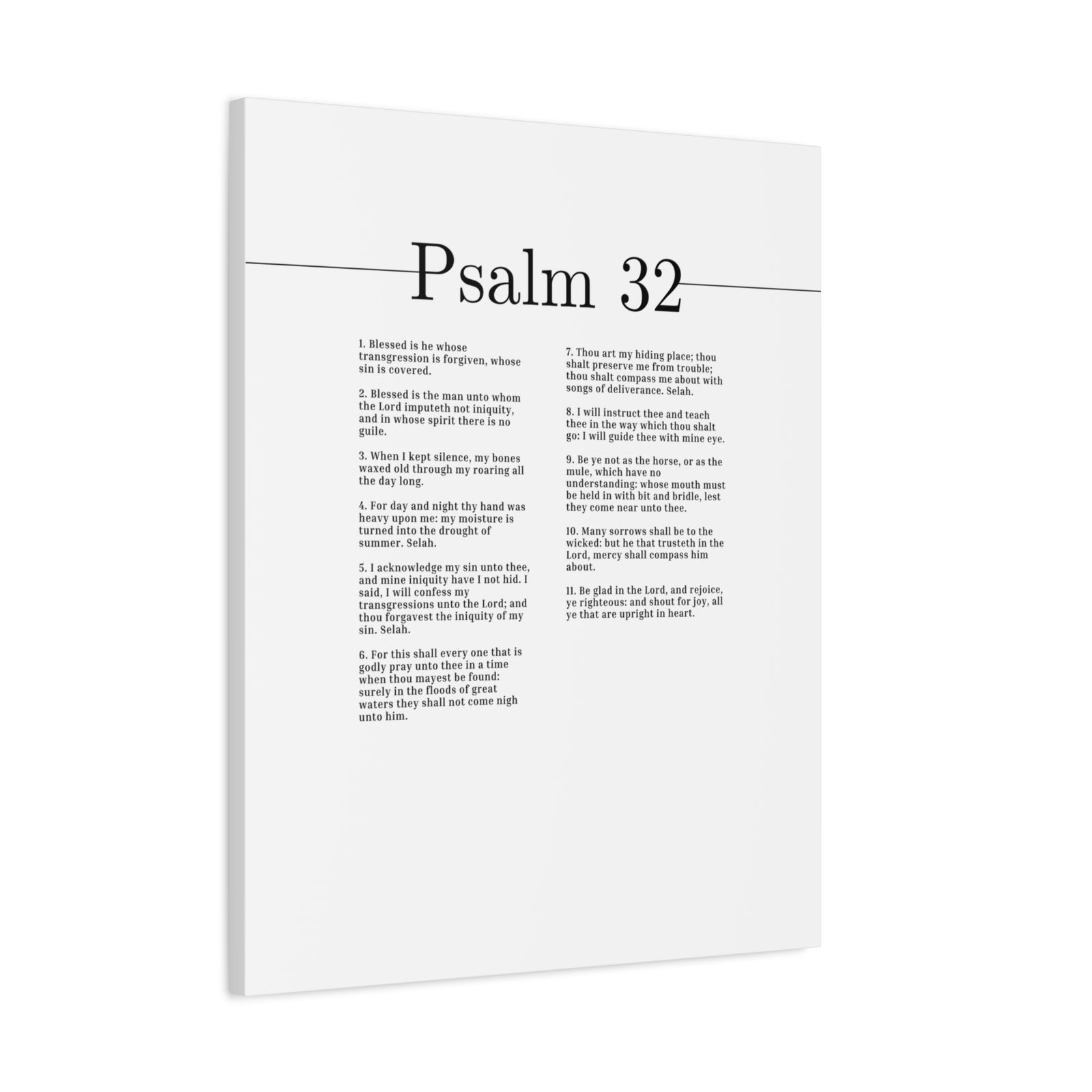 Scripture Canvas Be Glad In The Lord Psalm 32 Christian Wall Art Bible Verse Print Ready to Hang-Express Your Love Gifts