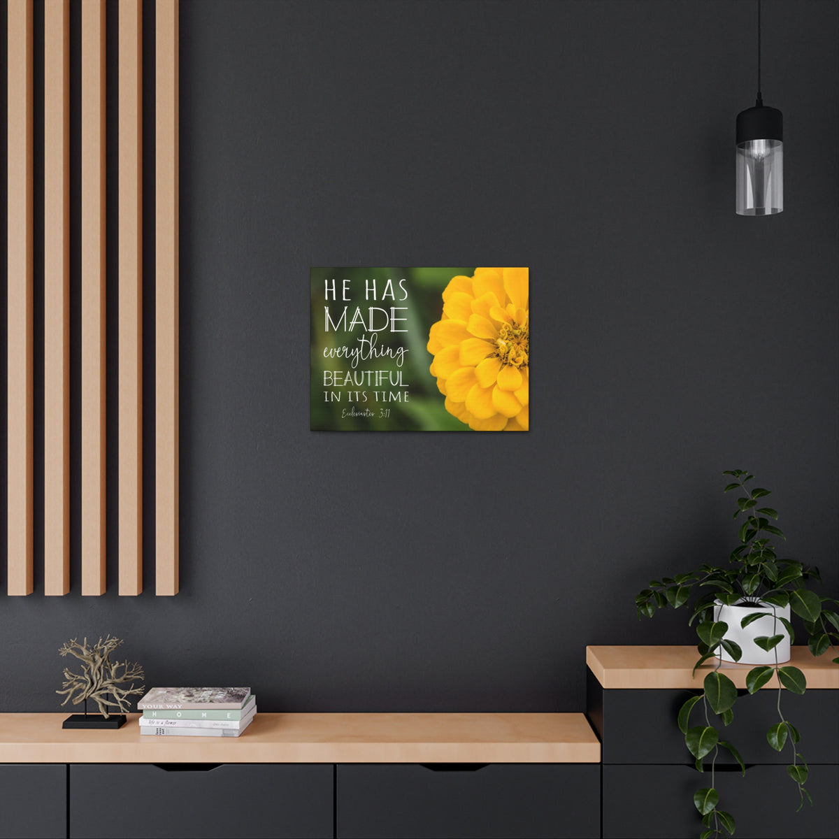 Scripture Walls Beautiful In Its Time Ecclesiastes 3:11 Bible Verse Canvas Christian Wall Art Ready to Hang-Express Your Love Gifts