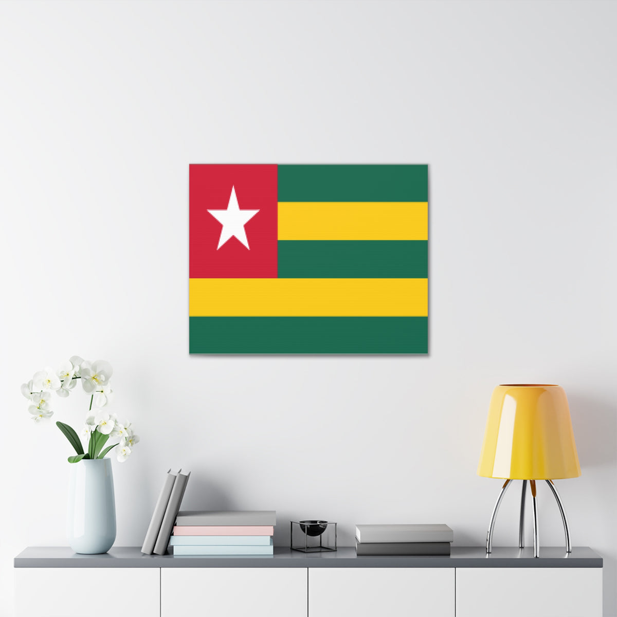 Togo Country Flag Canvas Vibrant Wall Art Unframed Home Decor-Express Your Love Gifts
