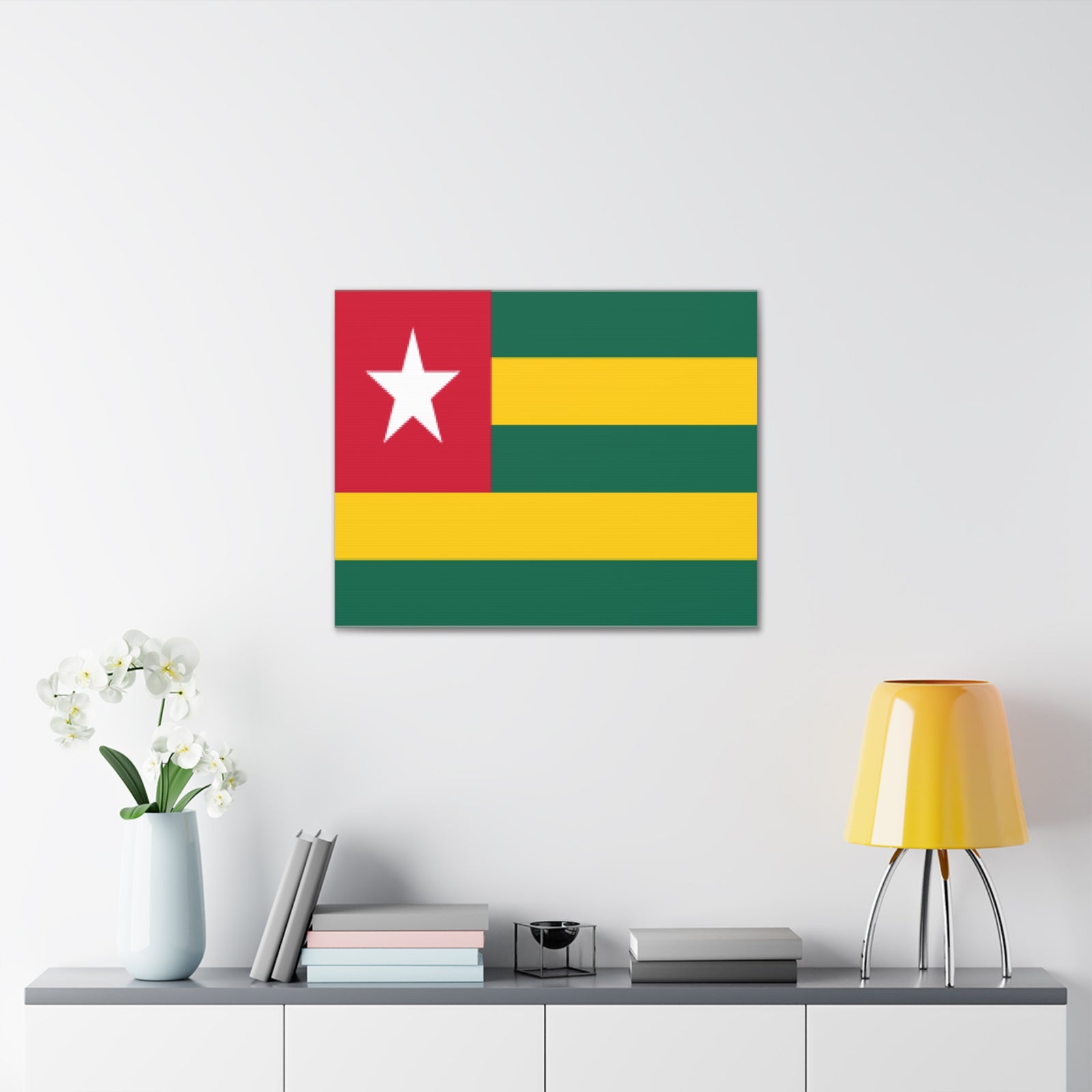 Togo Country Flag Canvas Vibrant Wall Art Unframed Home Decor-Express Your Love Gifts