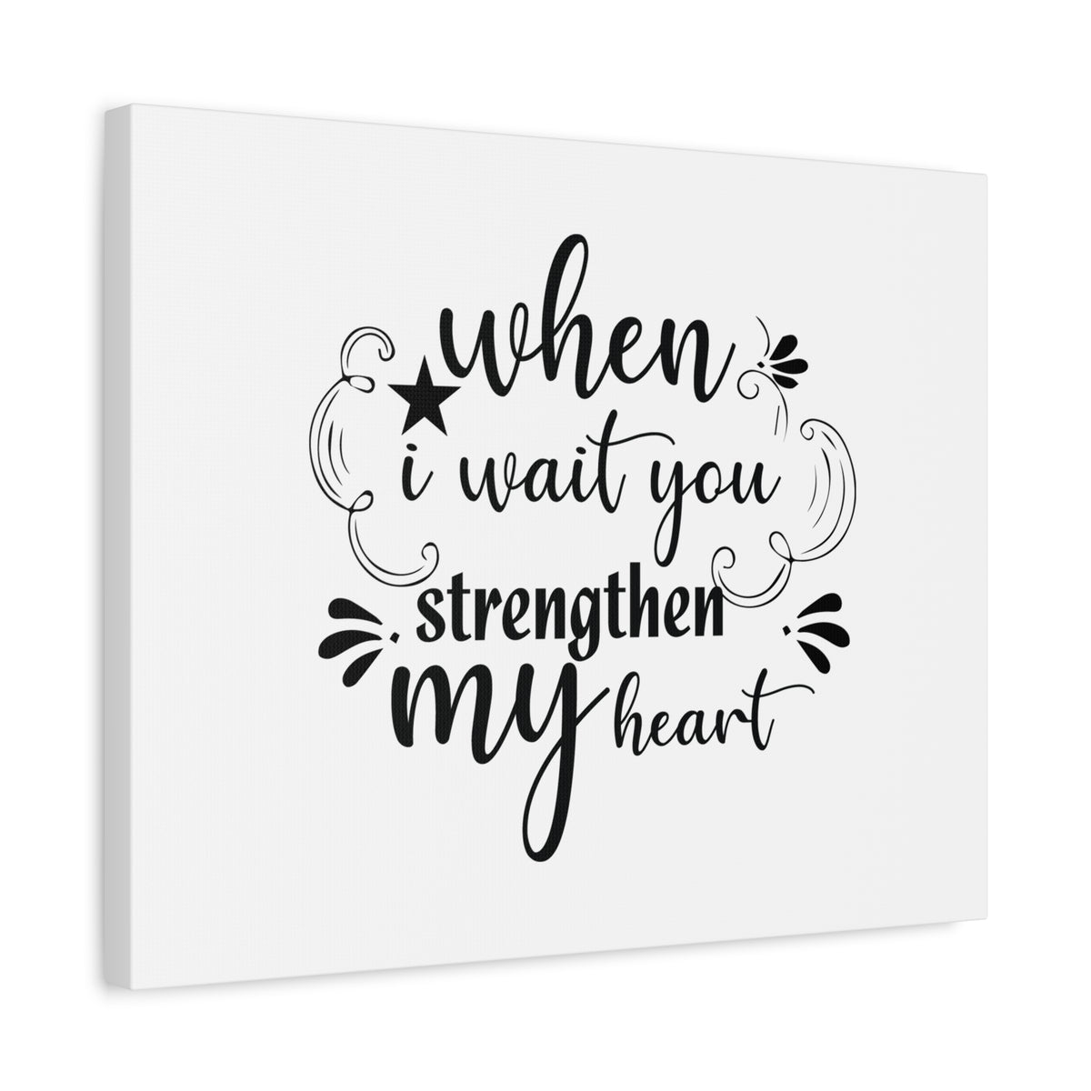 Scripture Canvas Strengthen My Heart Psalm 73:26 Christian Wall Art Bible Verse Print Ready to Hang-Express Your Love Gifts
