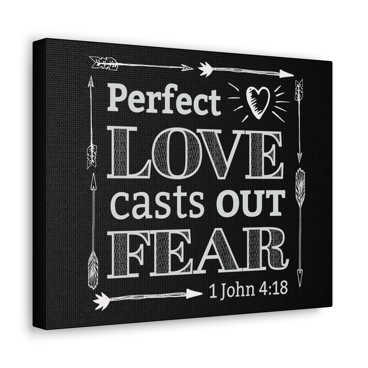 Scripture Walls Love Casts Out Fear 1 John 4:18 Bible Verse Canvas Christian Wall Art Ready to Hang-Express Your Love Gifts