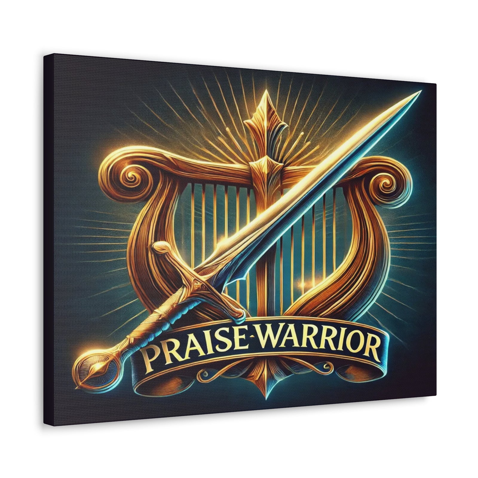 Scripture Walls Praise Warrior Psalm 149 Bible Verse Canvas Christian Wall Art Ready to Hang Unframed-Express Your Love Gifts