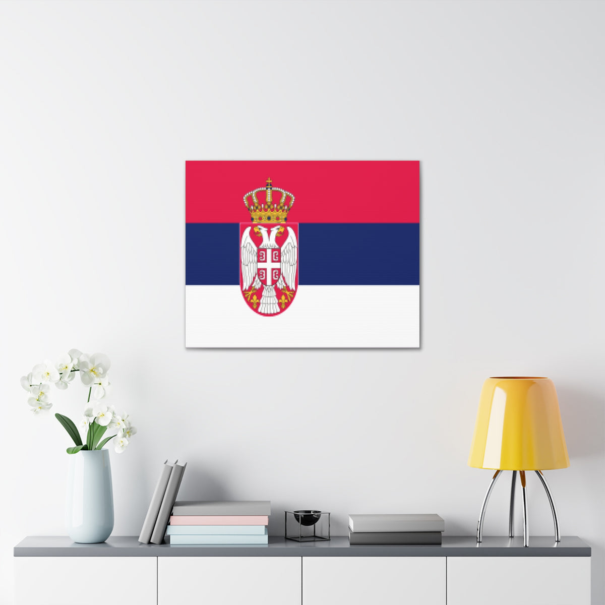 Serbia Country Flag Canvas Vibrant Wall Art Unframed Home Decor-Express Your Love Gifts