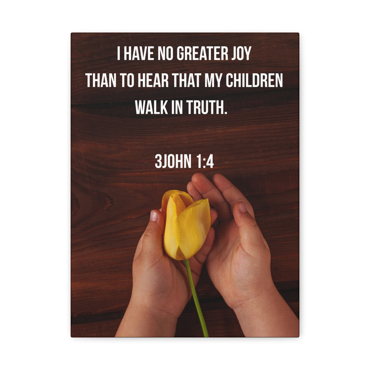 Scripture Canvas Walk In Truth 3 John 1:4 Christian Wall Art Bible Verse Print Ready to Hang-Express Your Love Gifts
