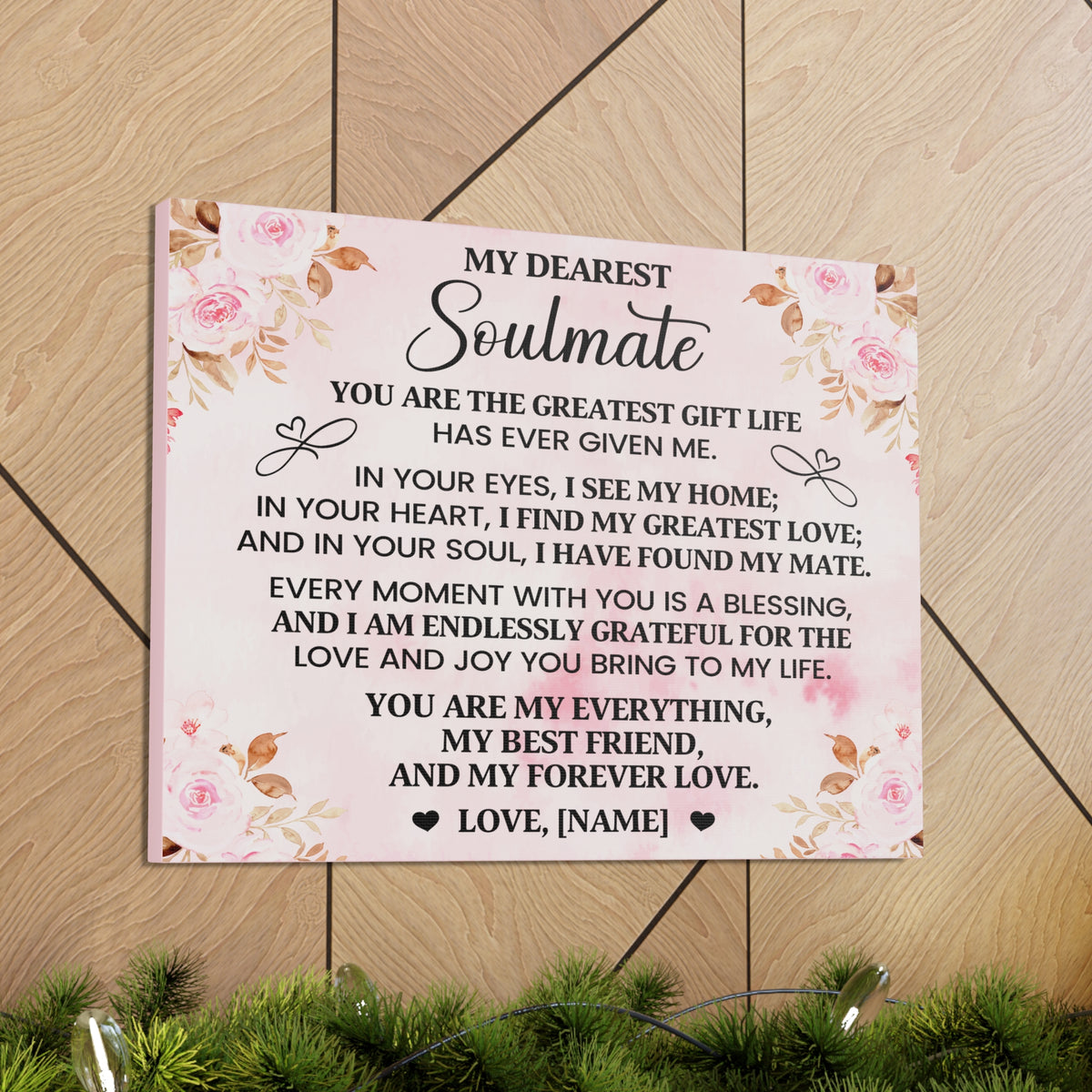 Personalized You Are The Greatest Gift Romantic Inspirational Print Ready to Hang Artwork Unframed-Express Your Love Gifts