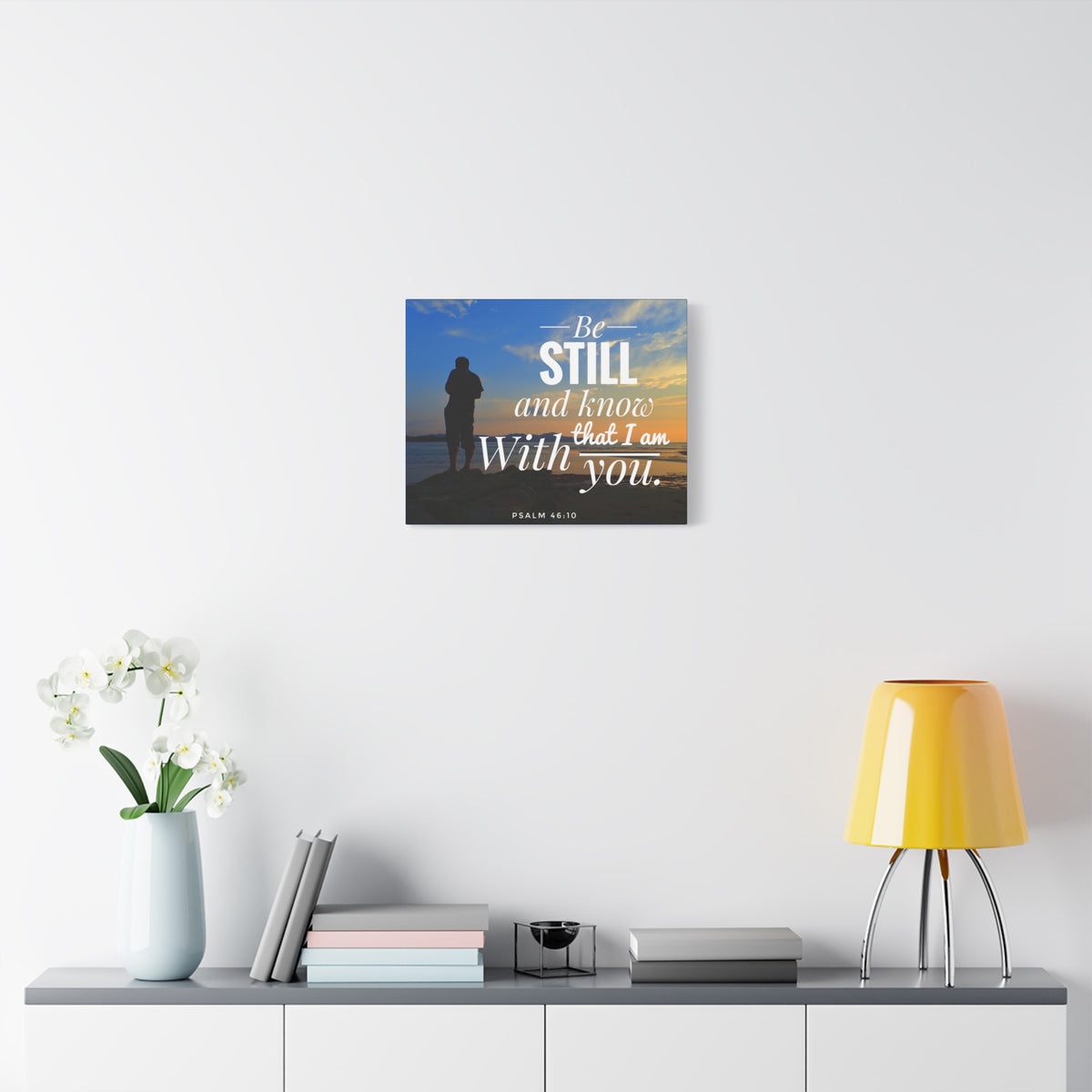 Scripture Walls I Am With You Psalm 46:10 Bible Verse Canvas Christian Wall Art Ready to Hang-Express Your Love Gifts