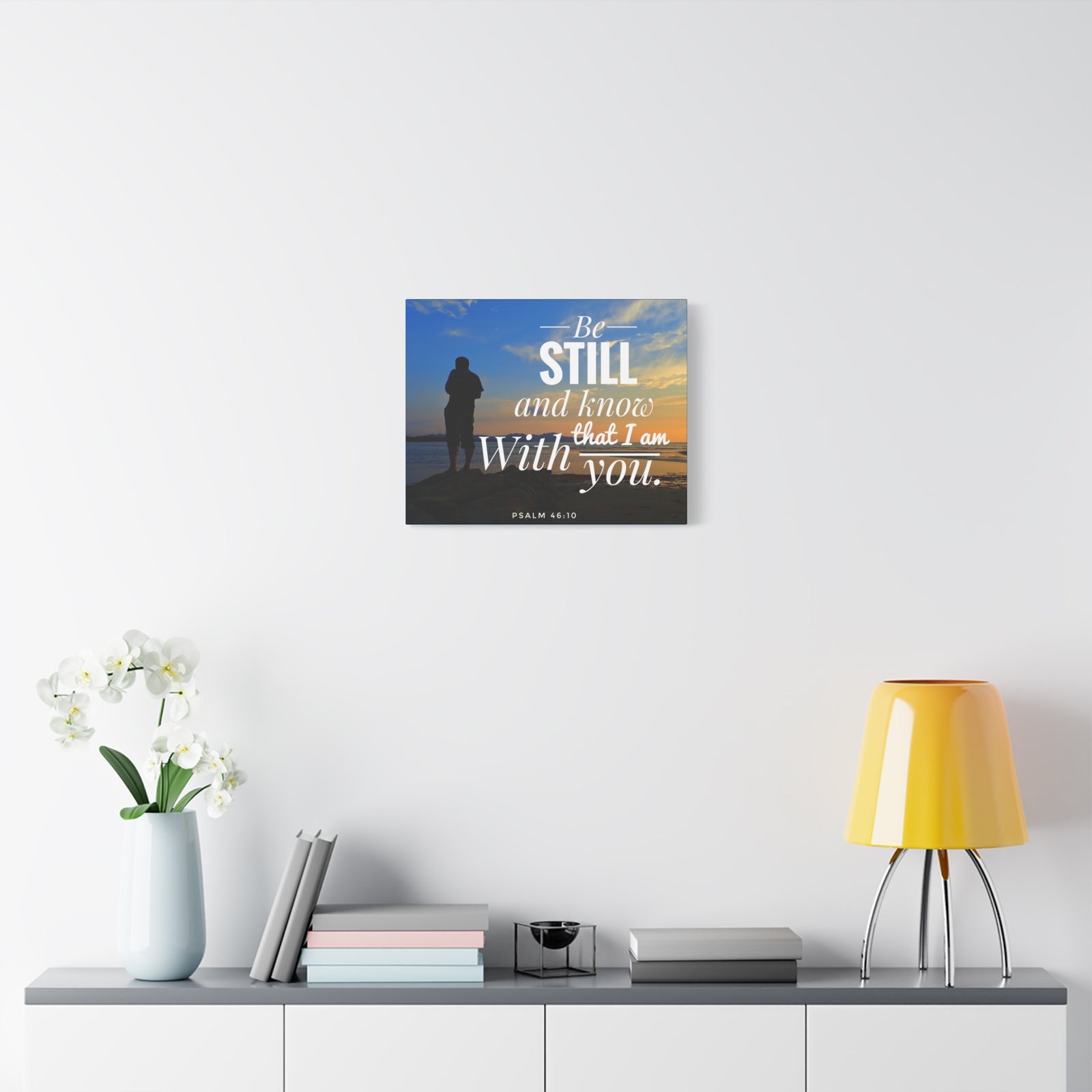 Scripture Walls I Am With You Psalm 46:10 Bible Verse Canvas Christian Wall Art Ready to Hang-Express Your Love Gifts