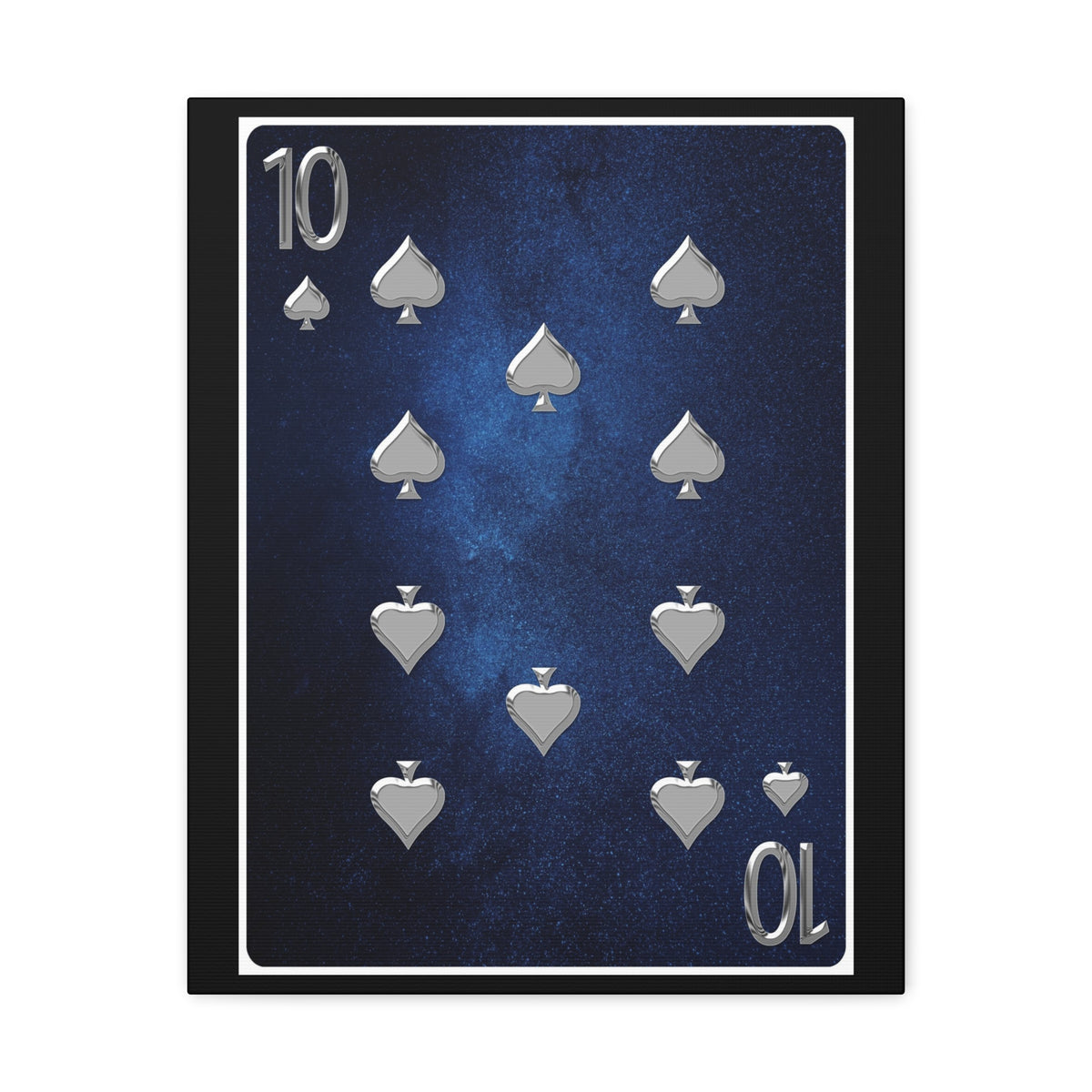 Ten Of Spades Space Background Playing Card Canvas Wall Art for Home Decor Ready-to-Hang-Express Your Love Gifts