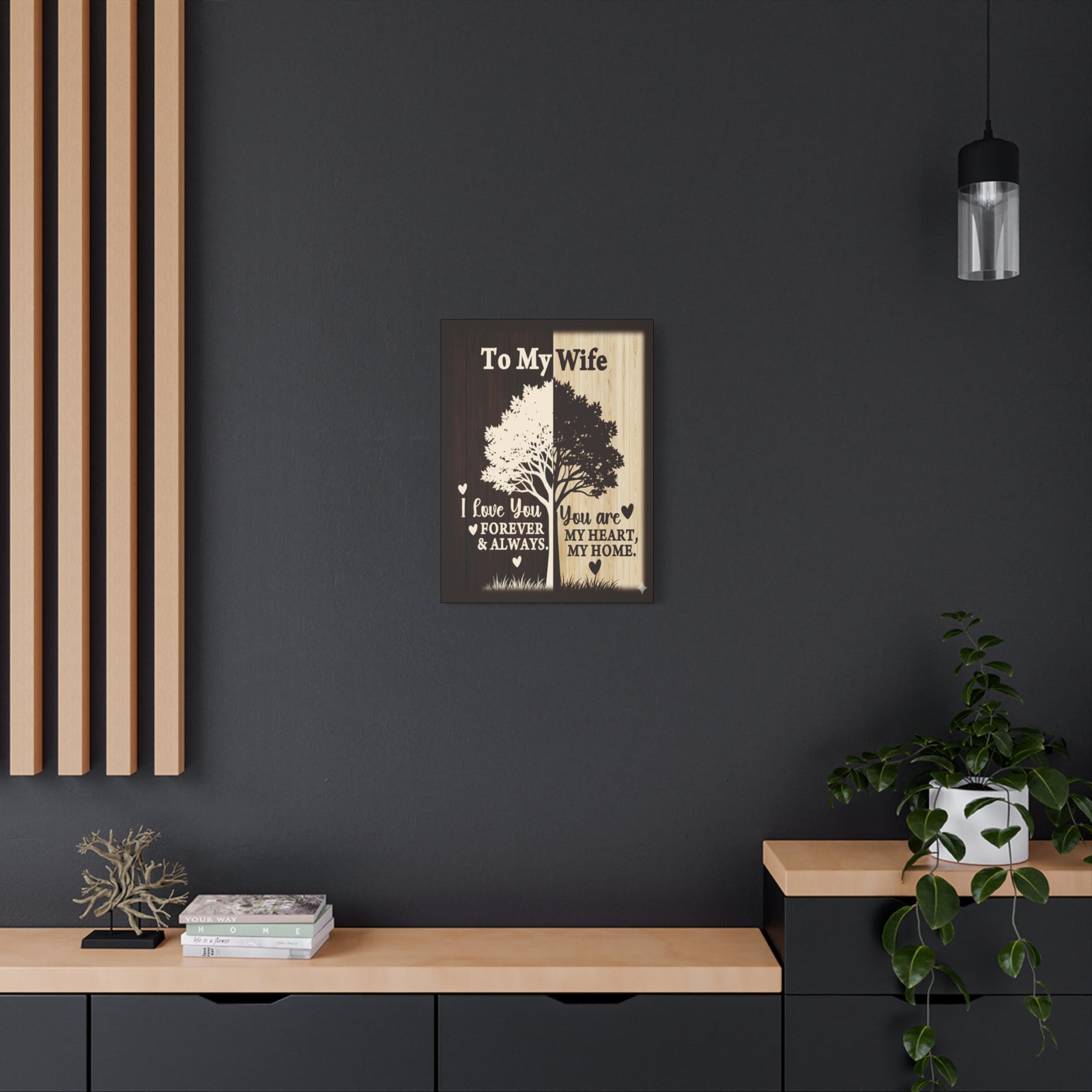 To My Wife Heart and Home Canvas Wall Art - A Timeless Gift of Love-Express Your Love Gifts