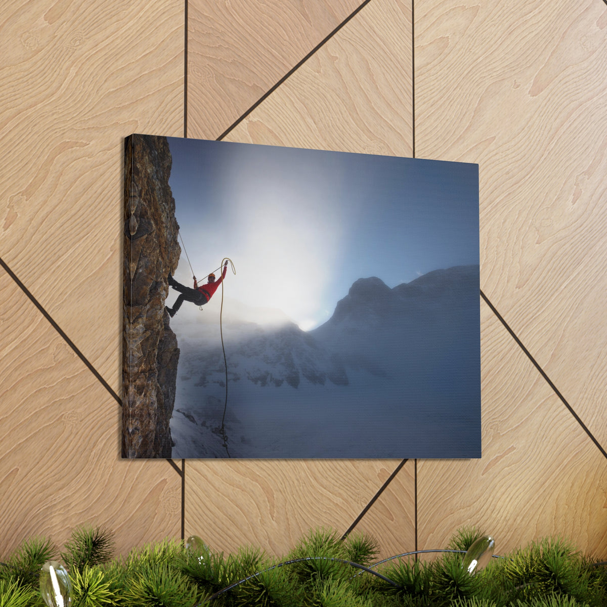Mountain Rock Climbing Nature Wilderness Photography Canvas Wall Art for Home Decor Ready-to-Hang-Express Your Love Gifts