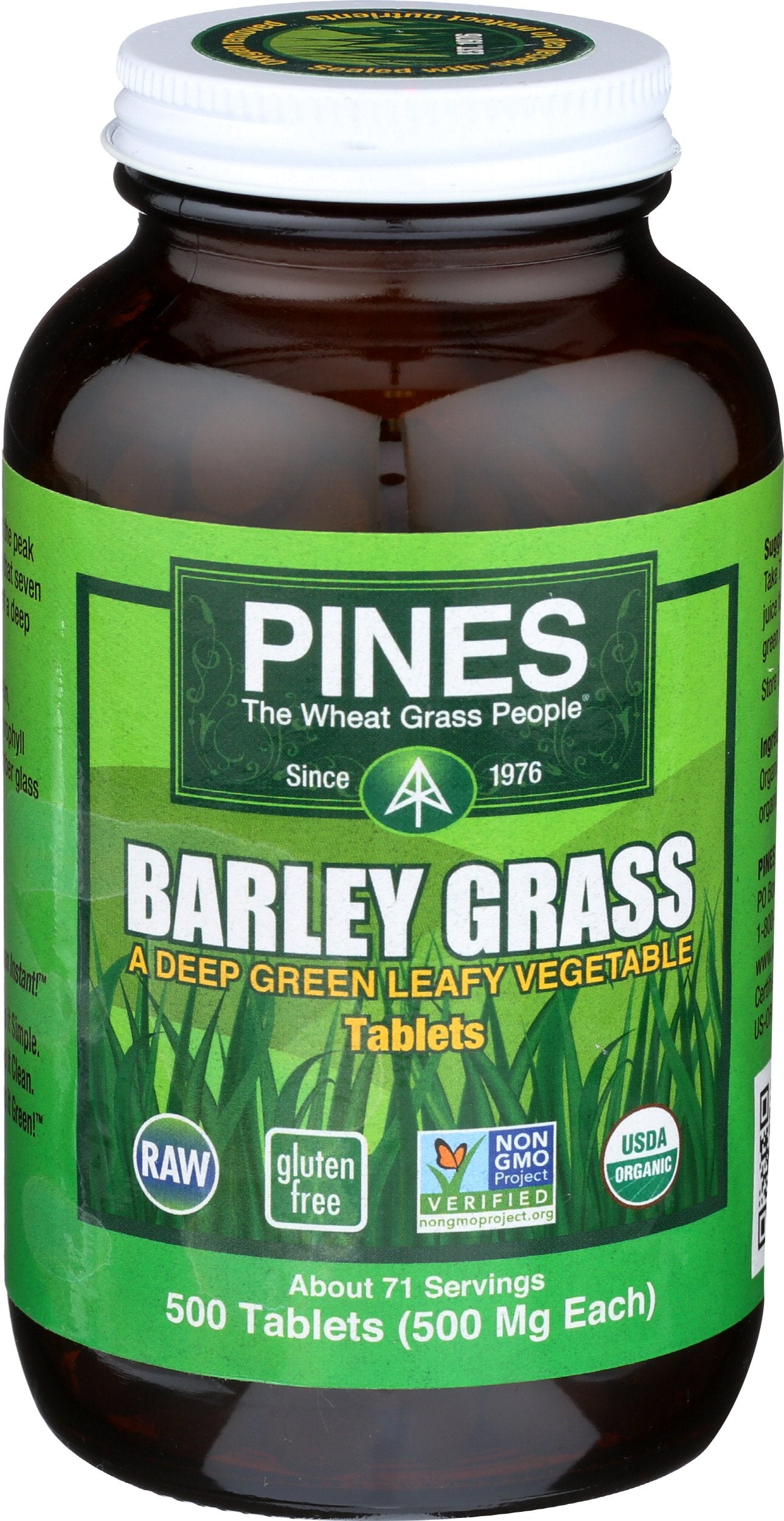 Pines Organic Barley Grass Tablets, 500-Count, USDA Certified Organic, Non-GMO-Express Your Love Gifts