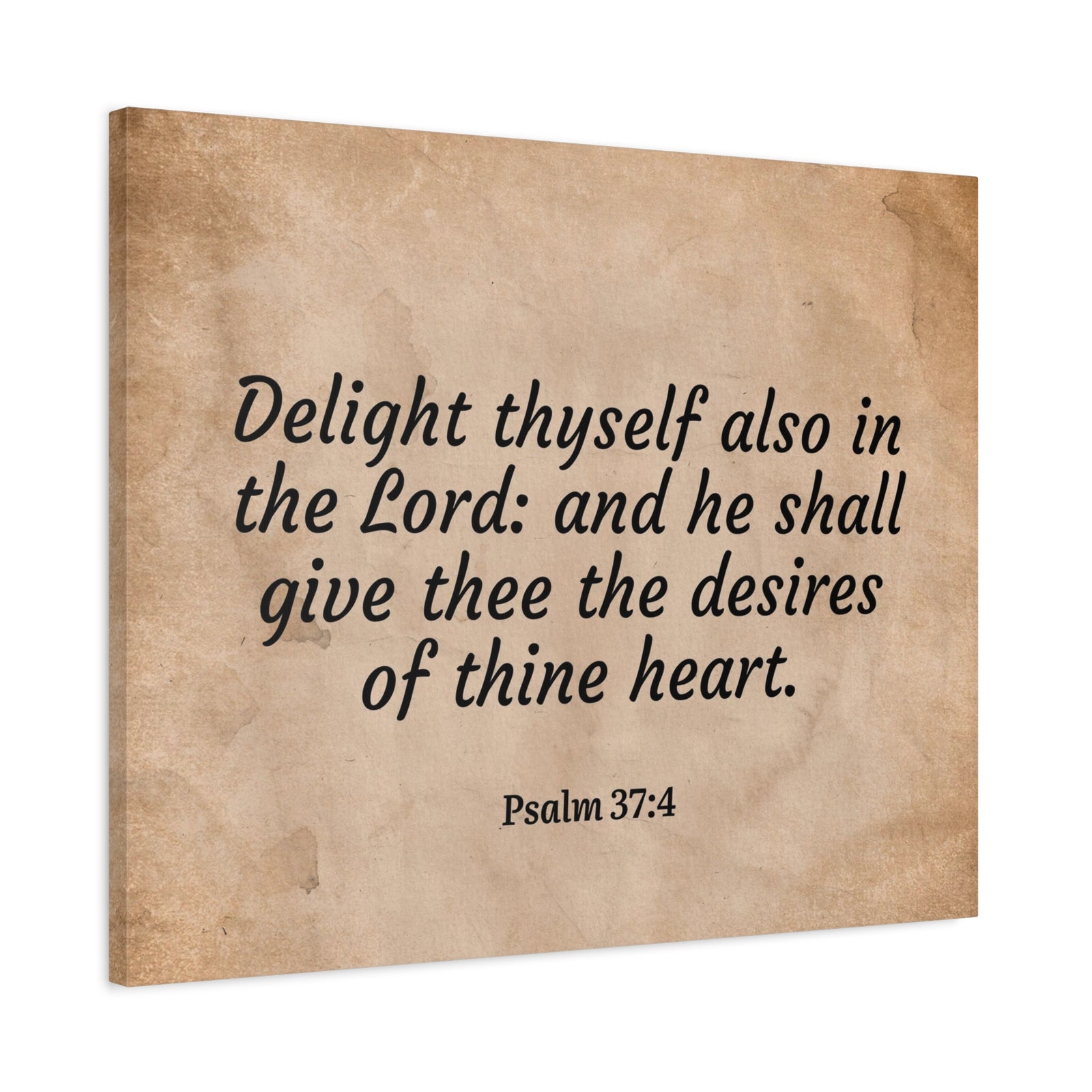 Scripture Walls Desires Of Thine Heart Psalm 37:4 Bible Verse Canvas Christian Wall Art Ready to Hang-Express Your Love Gifts