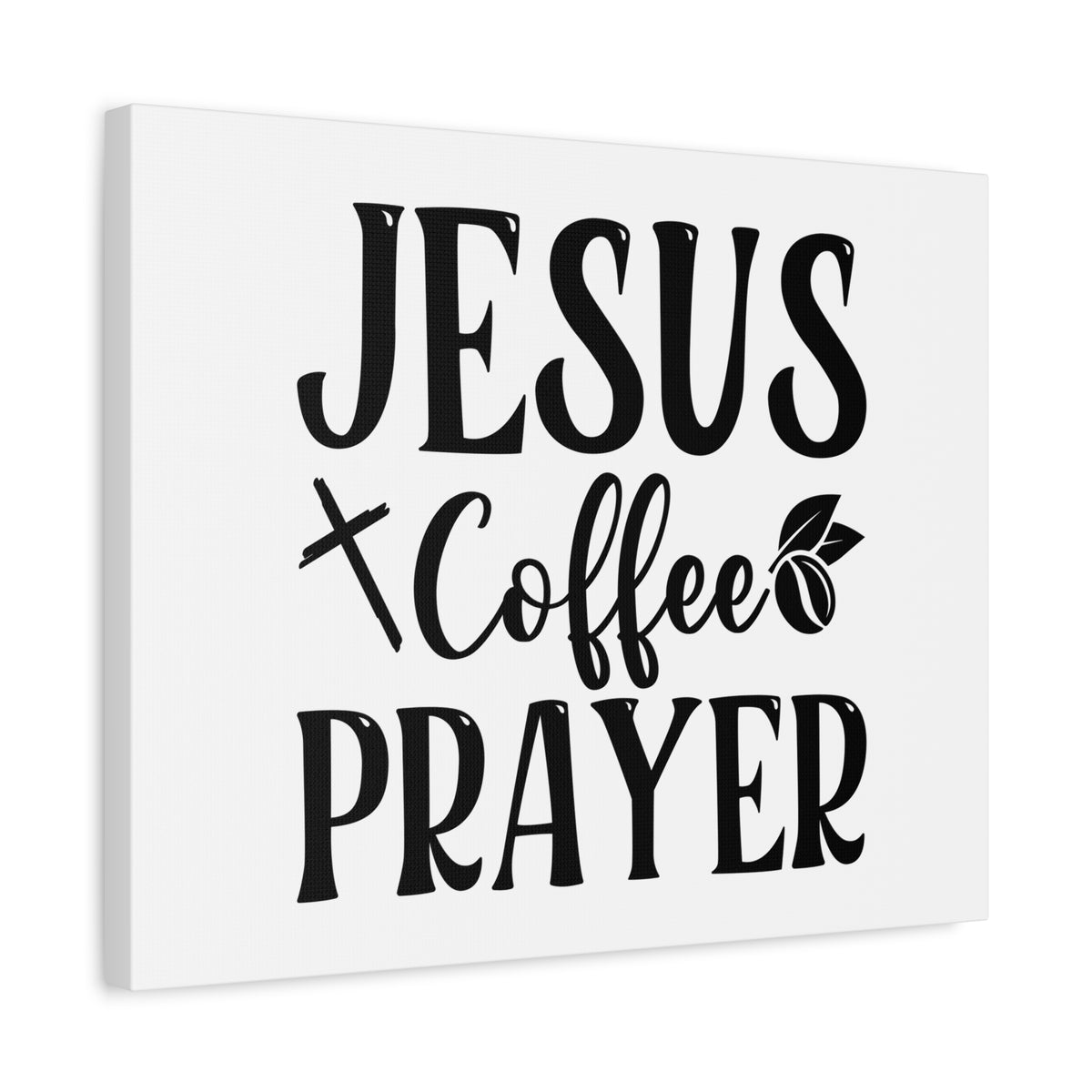 Scripture Canvas Jesus Coffee Prayer Psalm 5:3 Christian Wall Art Bible Verse Print Ready to Hang-Express Your Love Gifts