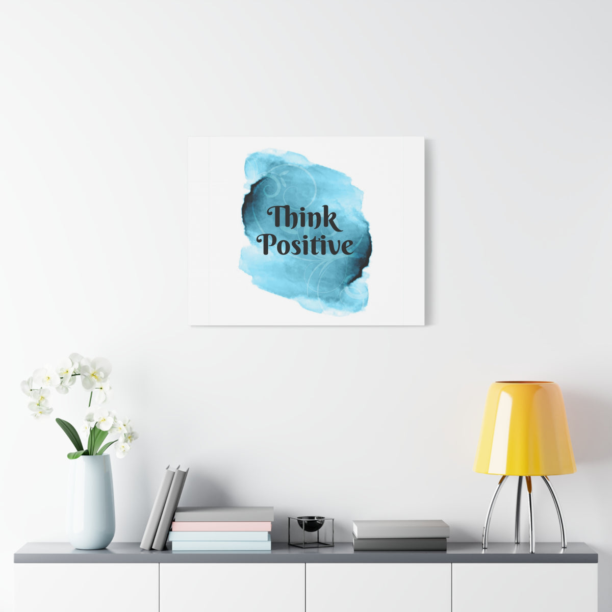 Inspirational Quote Canvas Think Positive Wall Art Motivational Motto Inspiring Prints Artwork Decor Ready to Hang-Express Your Love Gifts