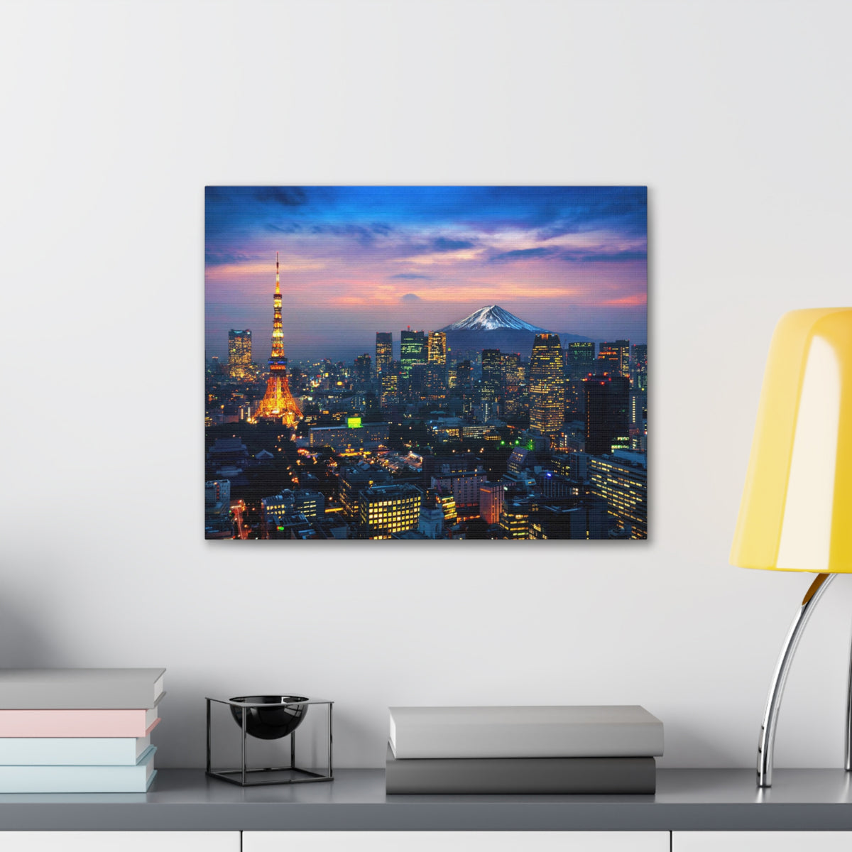 Tokyo Night Skyline Canvas Artwork High-Quality Breathtaking Stunning Cityscape for Home Decor Ready to Hang-Express Your Love Gifts