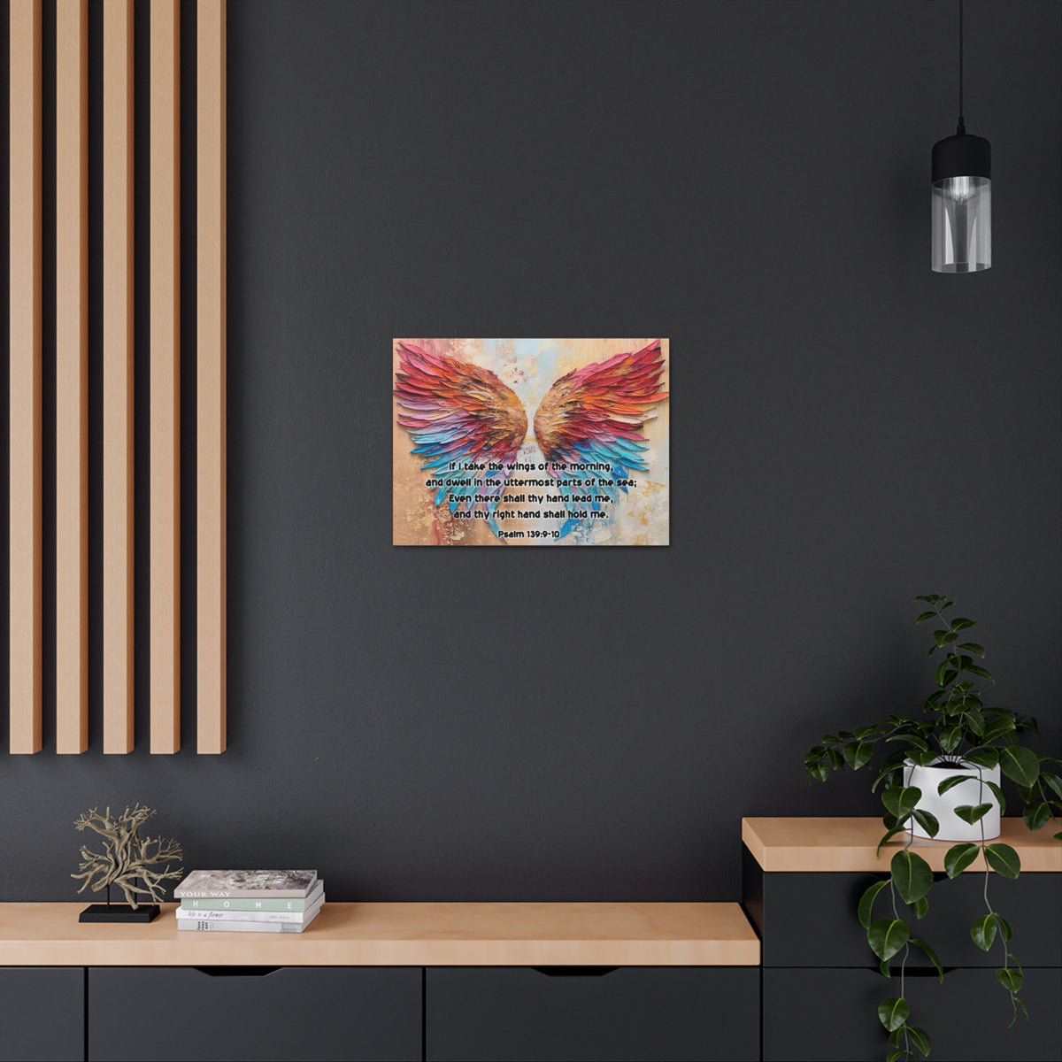 Scripture Walls Wings of the Morning Psalm 139:9-10 Christian Wall Art Print Ready to Hang Unframed-Express Your Love Gifts