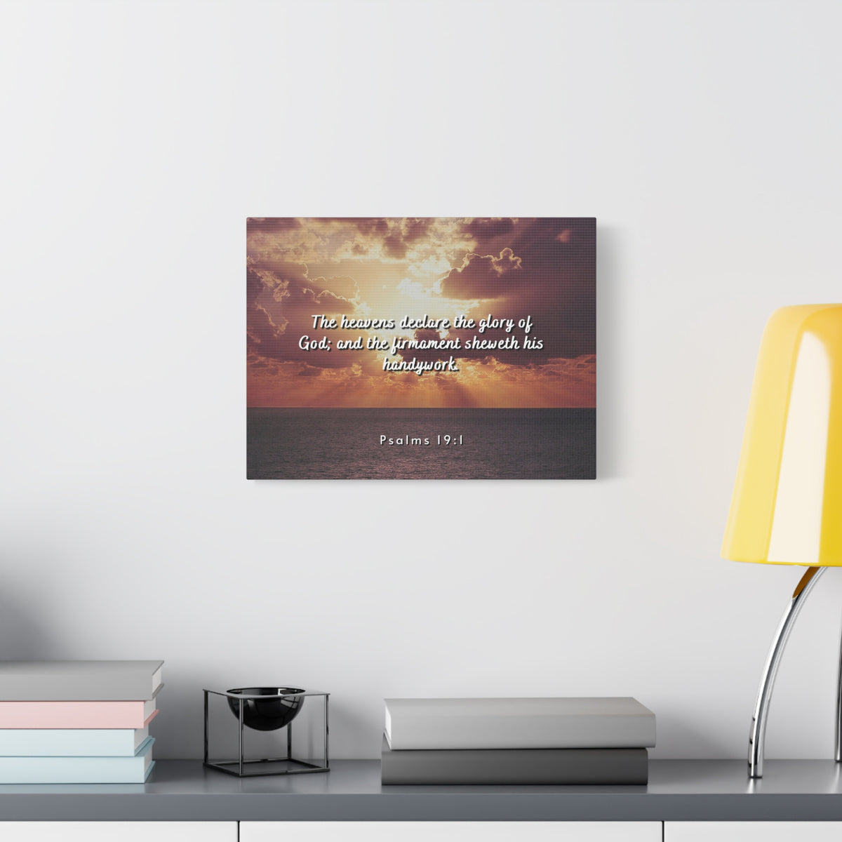 Scripture Canvas Glory Of God Psalms 19:1 Christian Wall Art Bible Verse Print Ready to Hang-Express Your Love Gifts