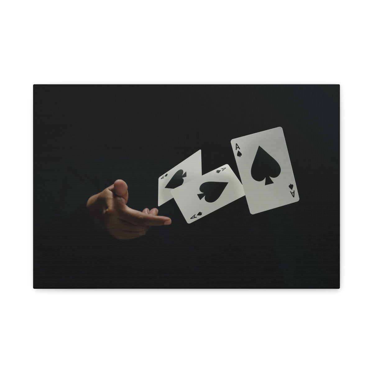 Magician Throwing Ace of Spades Playing Card Canvas Wall Art for Home Decor Ready-to-Hang-Express Your Love Gifts