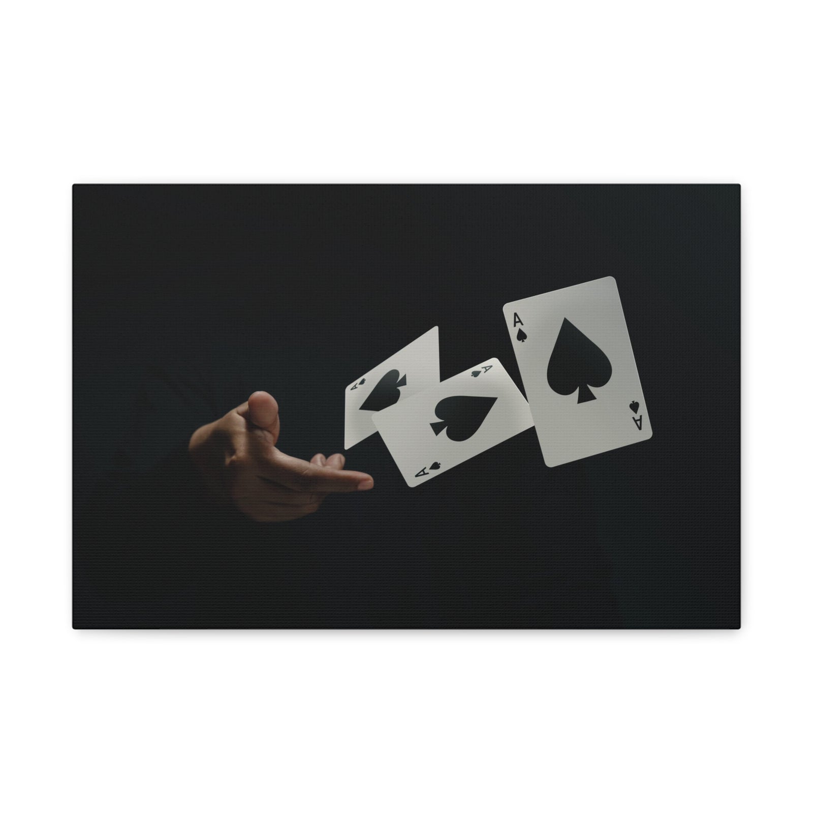 Magician Throwing Ace of Spades Playing Card Canvas Wall Art for Home Decor Ready-to-Hang-Express Your Love Gifts