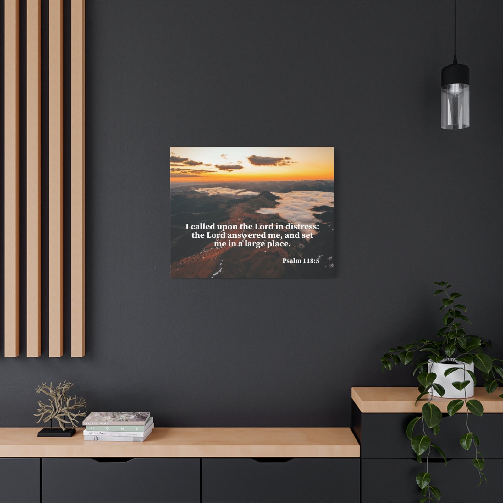 Bible Verse Canvas Called on the Lord Psalm 118:5 Wall Art Christian Home Decor-Express Your Love Gifts