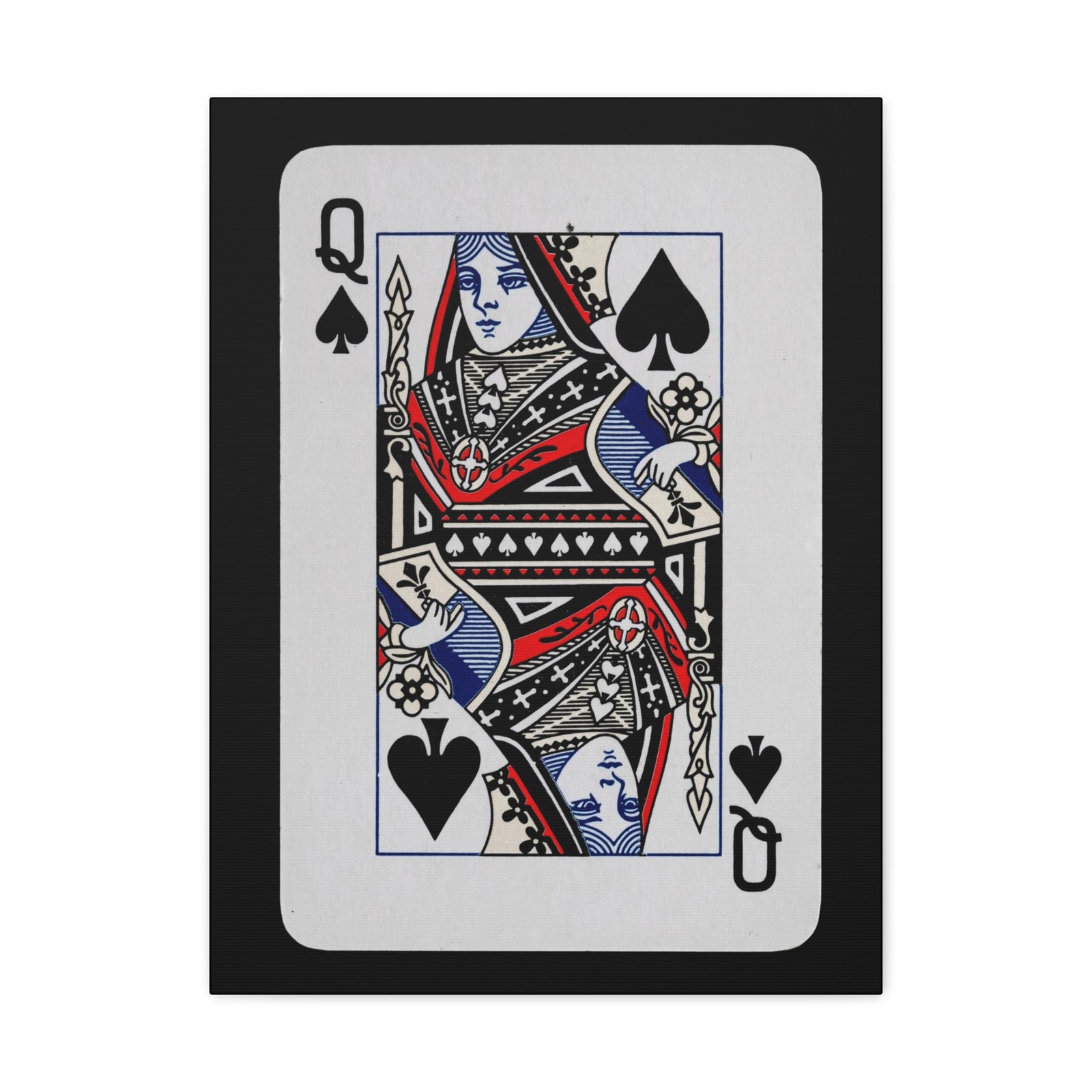 Queen of Spades Playing Card Canvas Wall Art for Home Decor Ready-to-Hang-Express Your Love Gifts